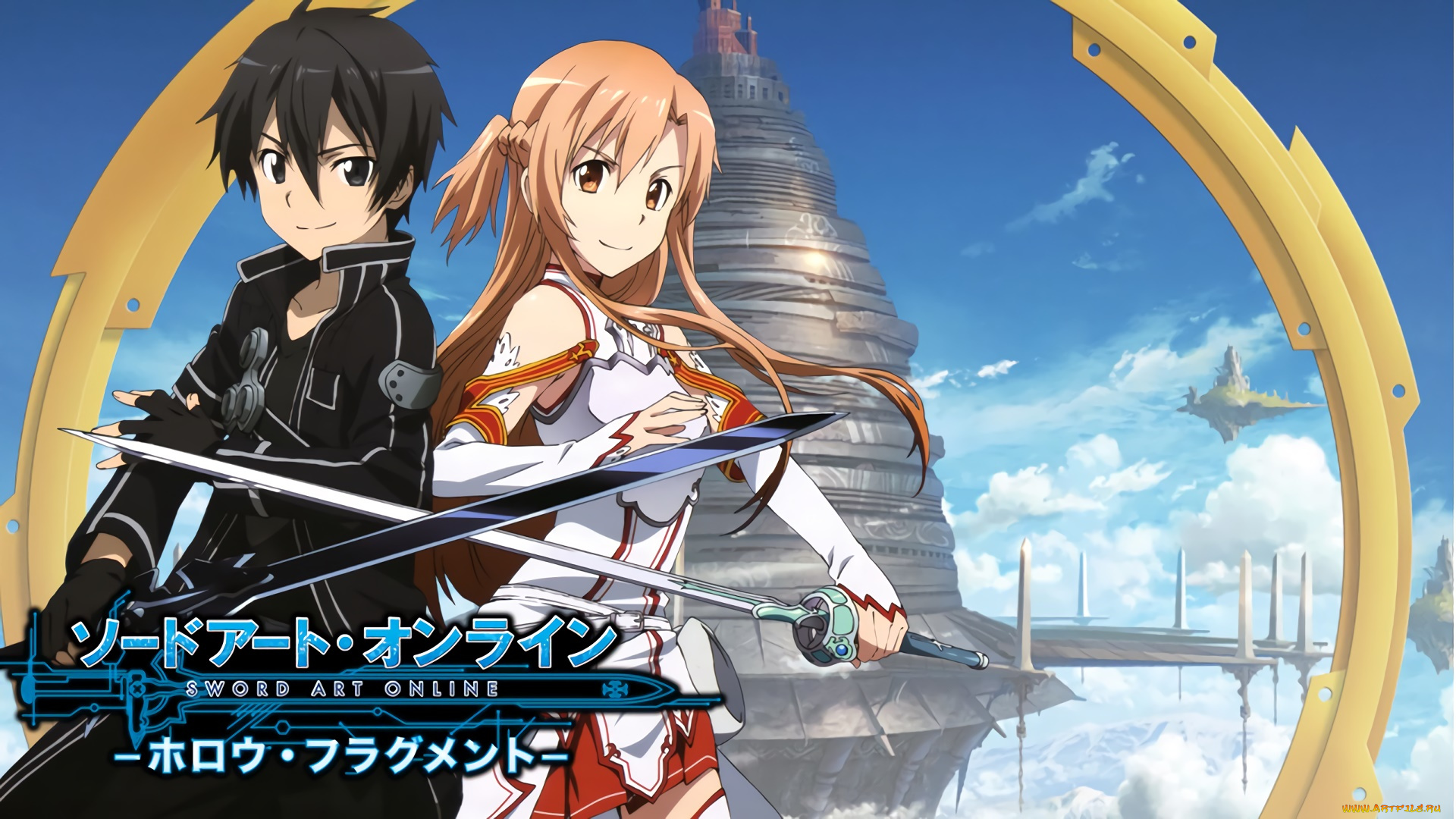 аниме, sword, art, online, фон, девушка, взгляд