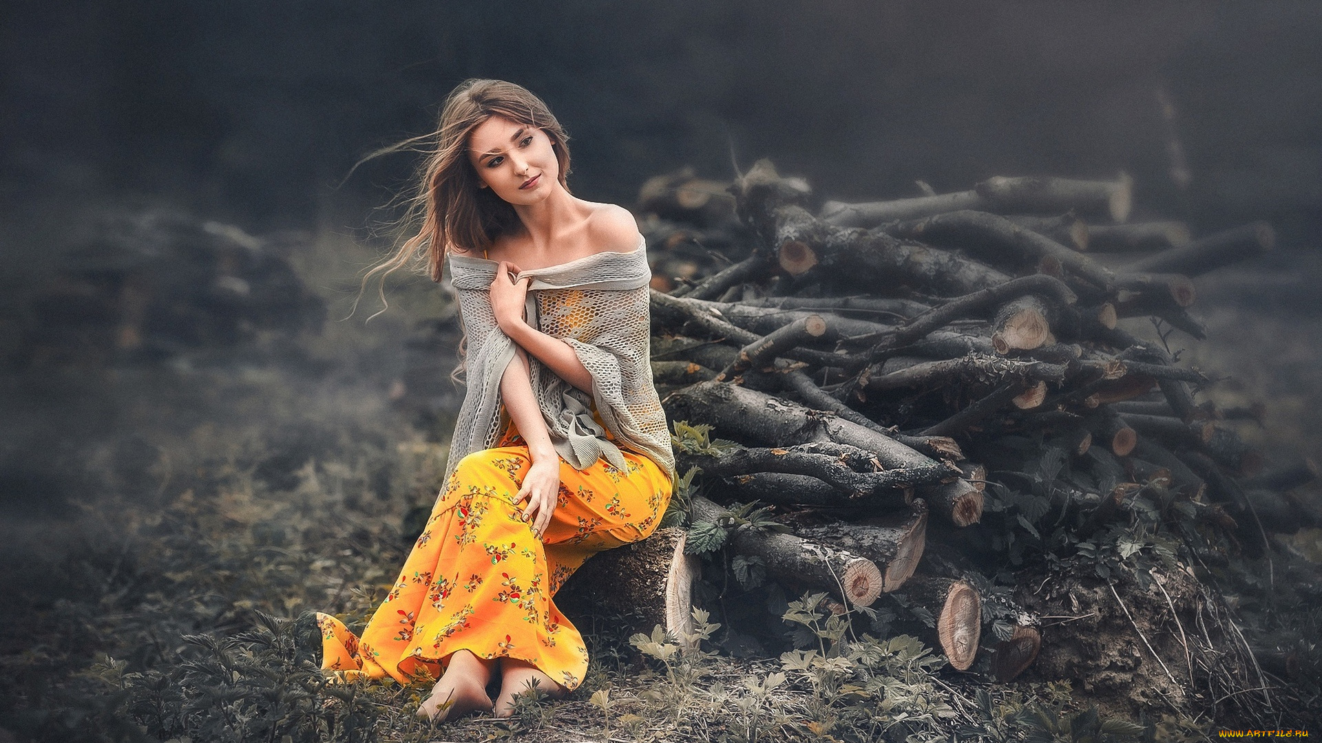 девушки, -unsort, , брюнетки, , шатенки, девушка, взгляд, фон