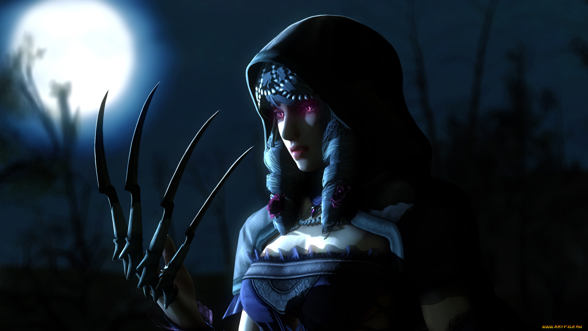 фэнтези, девушки, девушка, фон, пальцы, взгляд