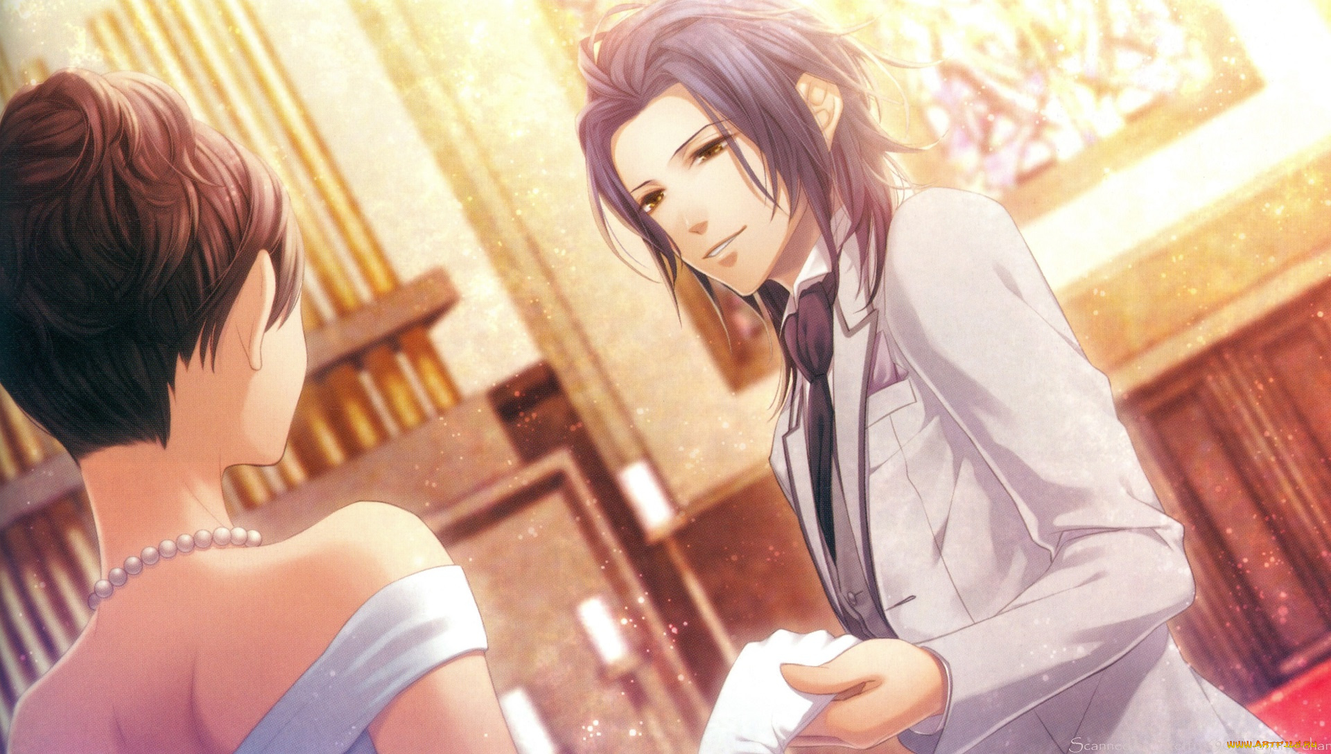 аниме, clock, zero, костюм, wanderer, приглашение, art, clock, zero, nadeshiko, kurou, visual, novel, бусы, nagaoka