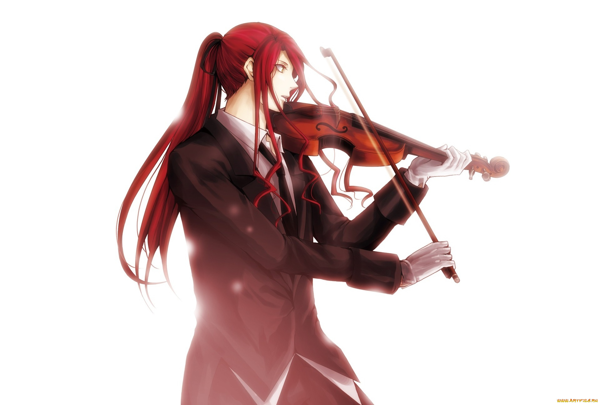 аниме, музыка, скрипач