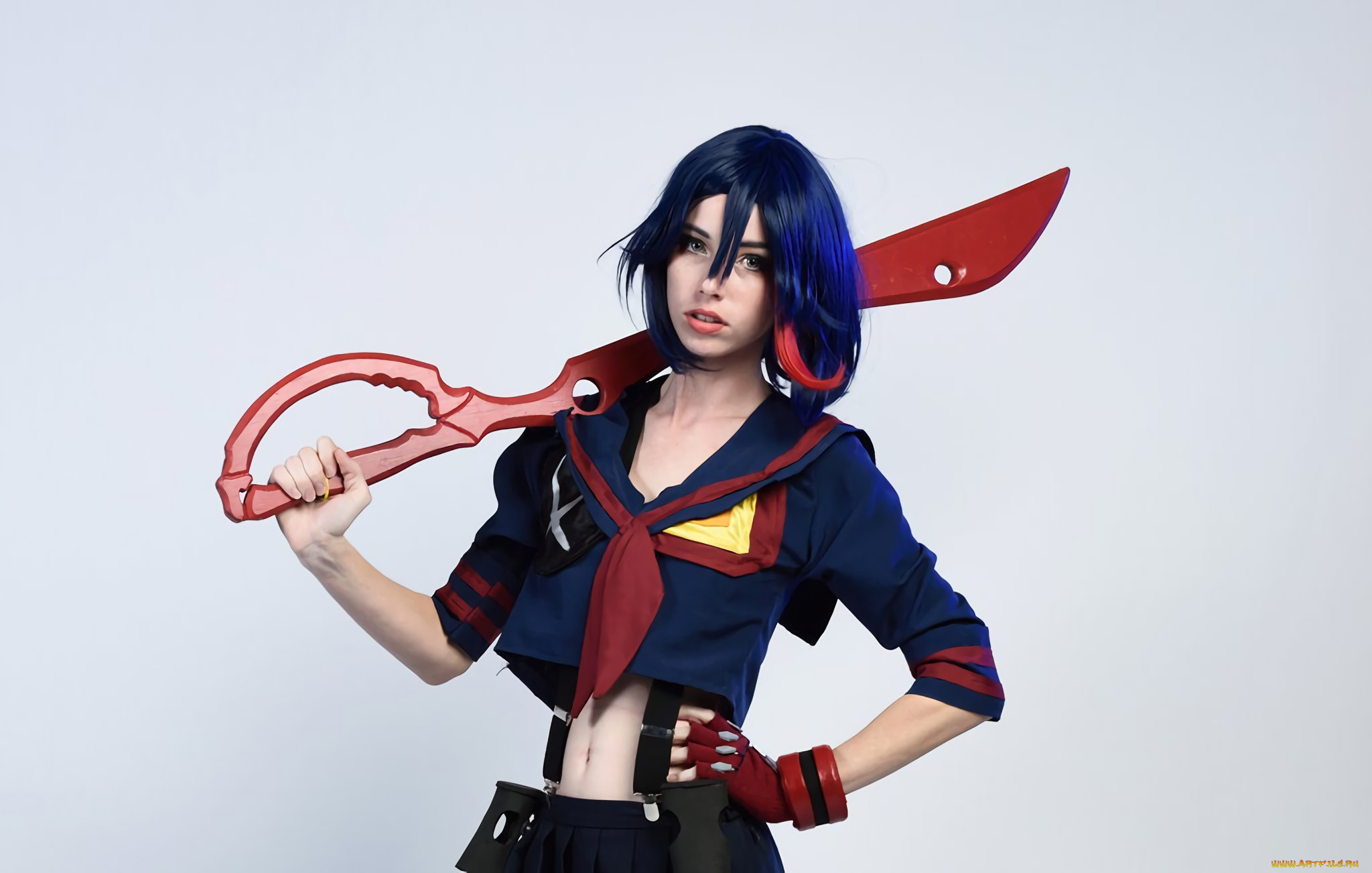 разное, cosplay, , косплей, seifuku, part, of, a, pair, scissors, cosplay, ken, uniform, sword, girl, blade, kill, la