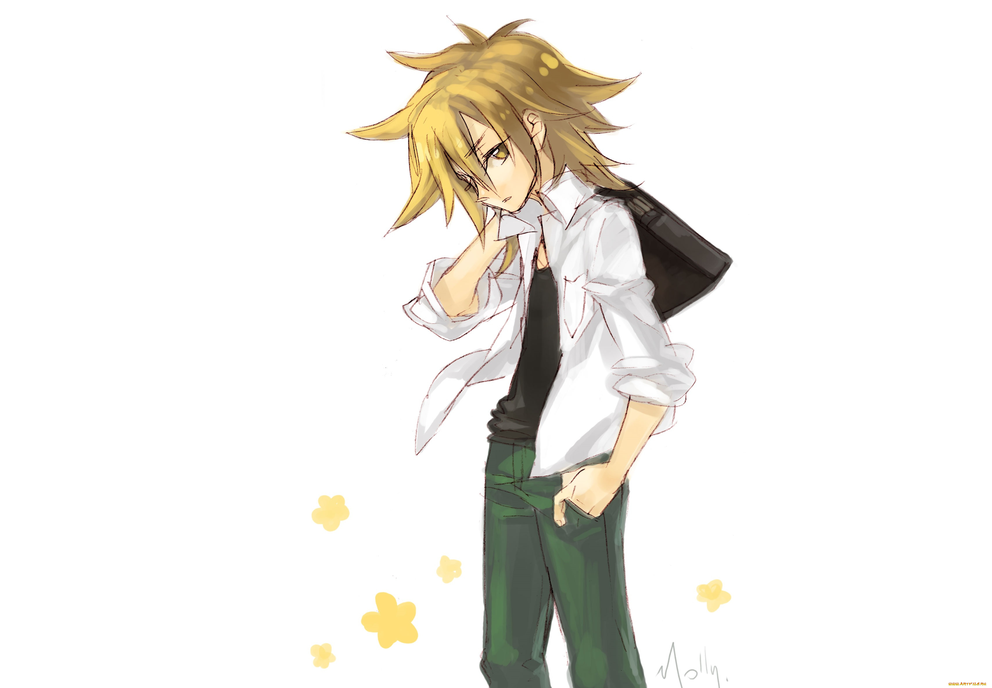 аниме, shaman, king, парень