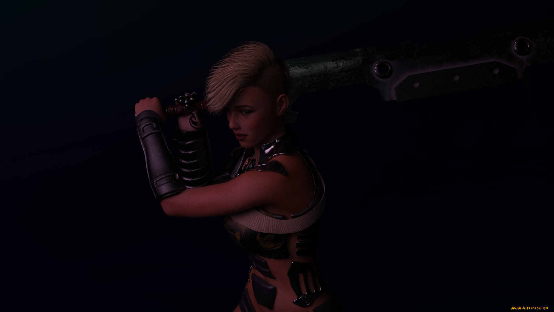 3д, графика, фантазия, , fantasy, фон, взгляд, девушка