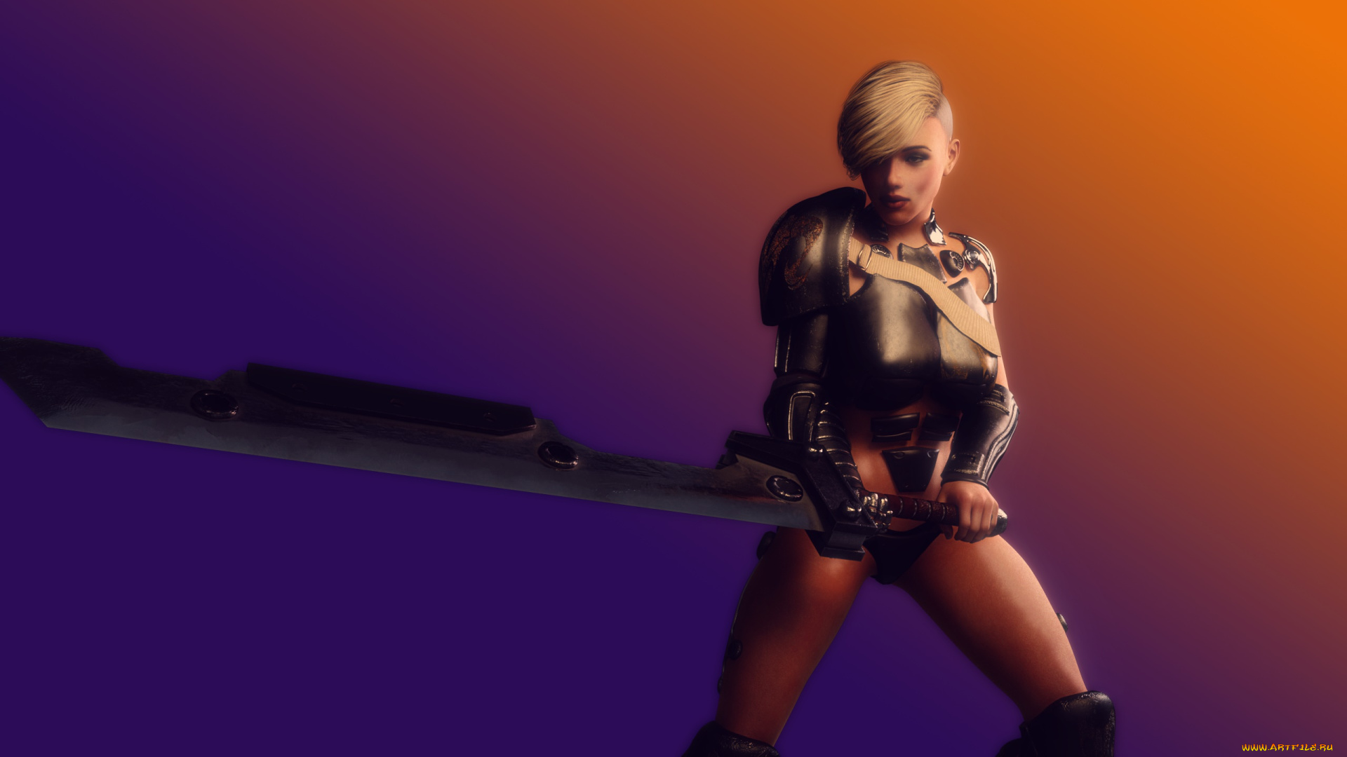 3д, графика, ужас, , horror, фон, взгляд, девушка