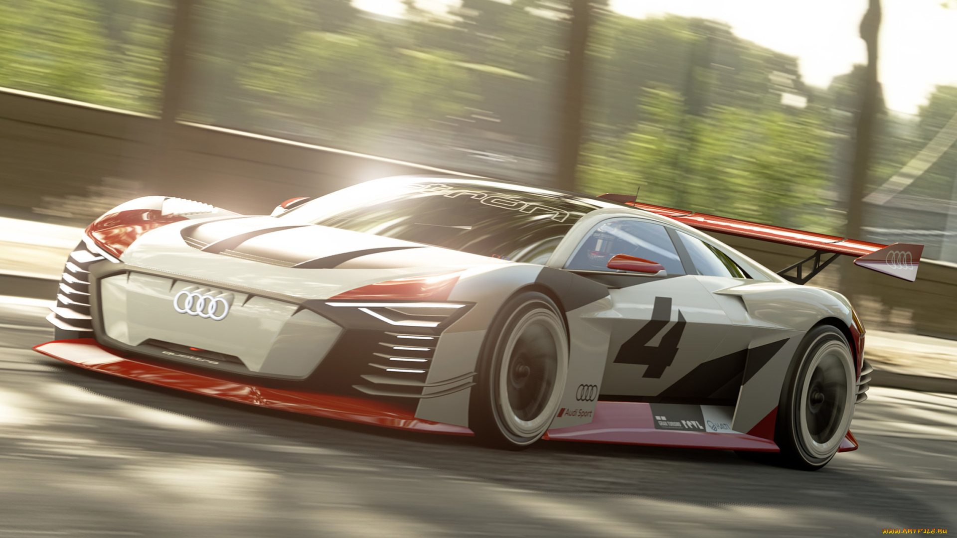 audi, e-tron, vision, gran, turismo, 2018, автомобили, audi, vision, e-tron, 2018, turismo, gran