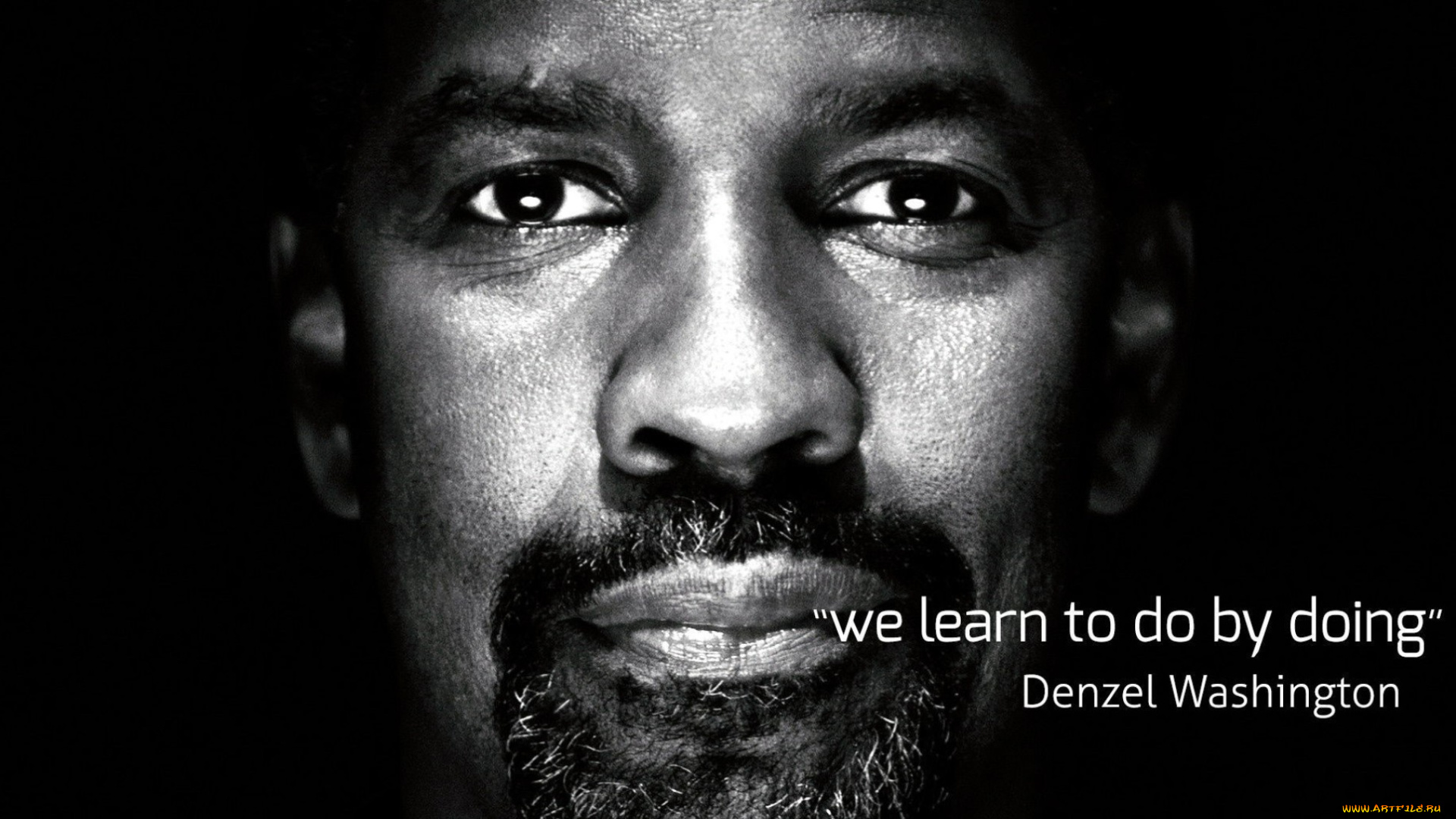 мужчины, denzel, washington, борода, фраза, лицо, актер