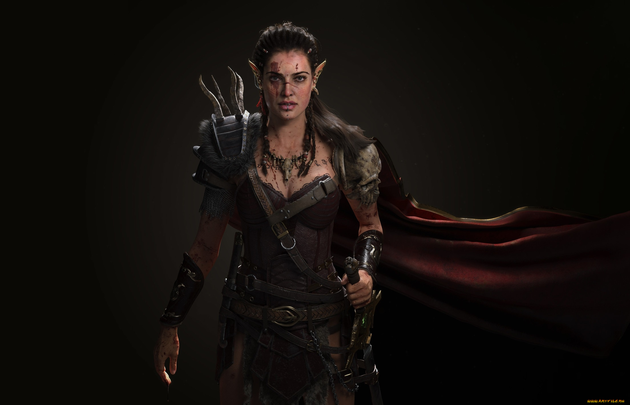 3д, графика, фантазия, , fantasy, juan, manuel, alonso, эльф, воин, эльфийка, арт, elf, warrior