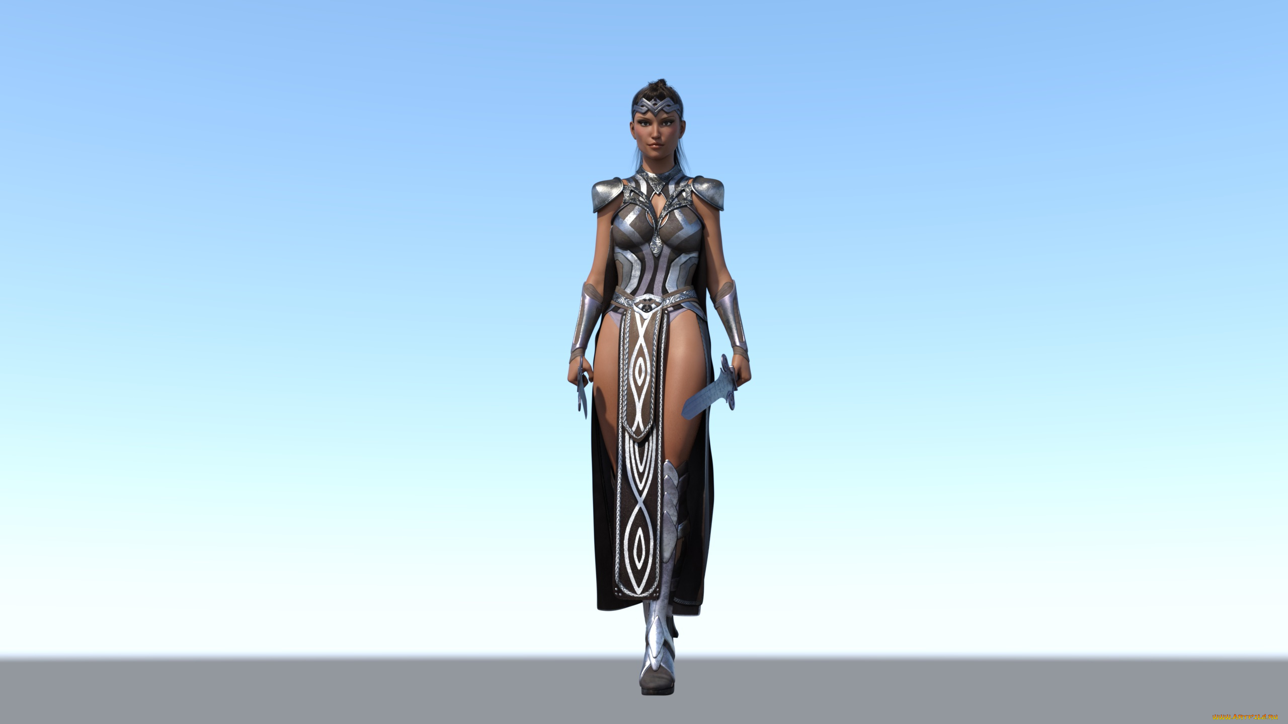 3д, графика, фантазия, , fantasy, фон, взгляд, девушка