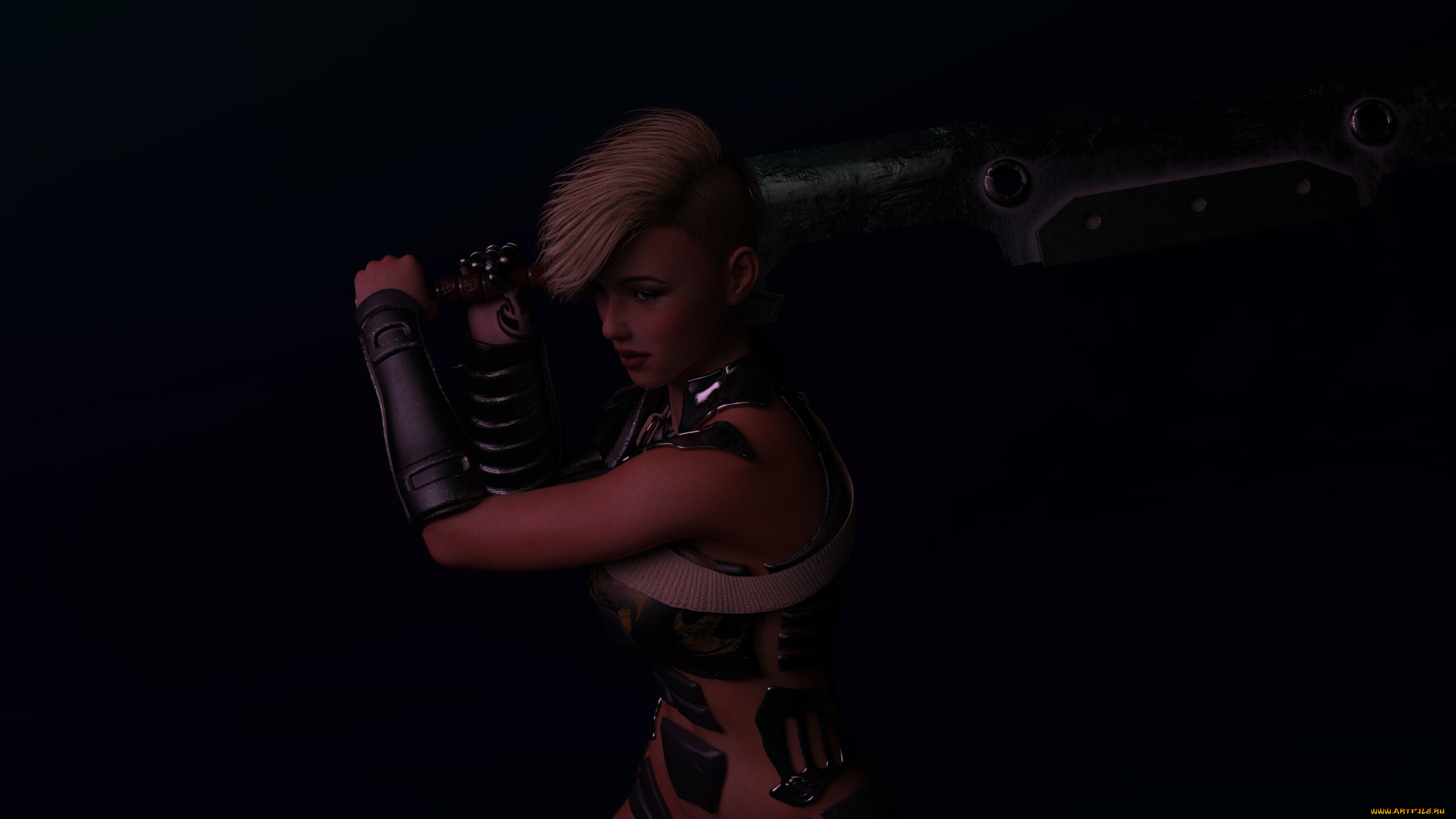 3д, графика, фантазия, , fantasy, фон, взгляд, девушка