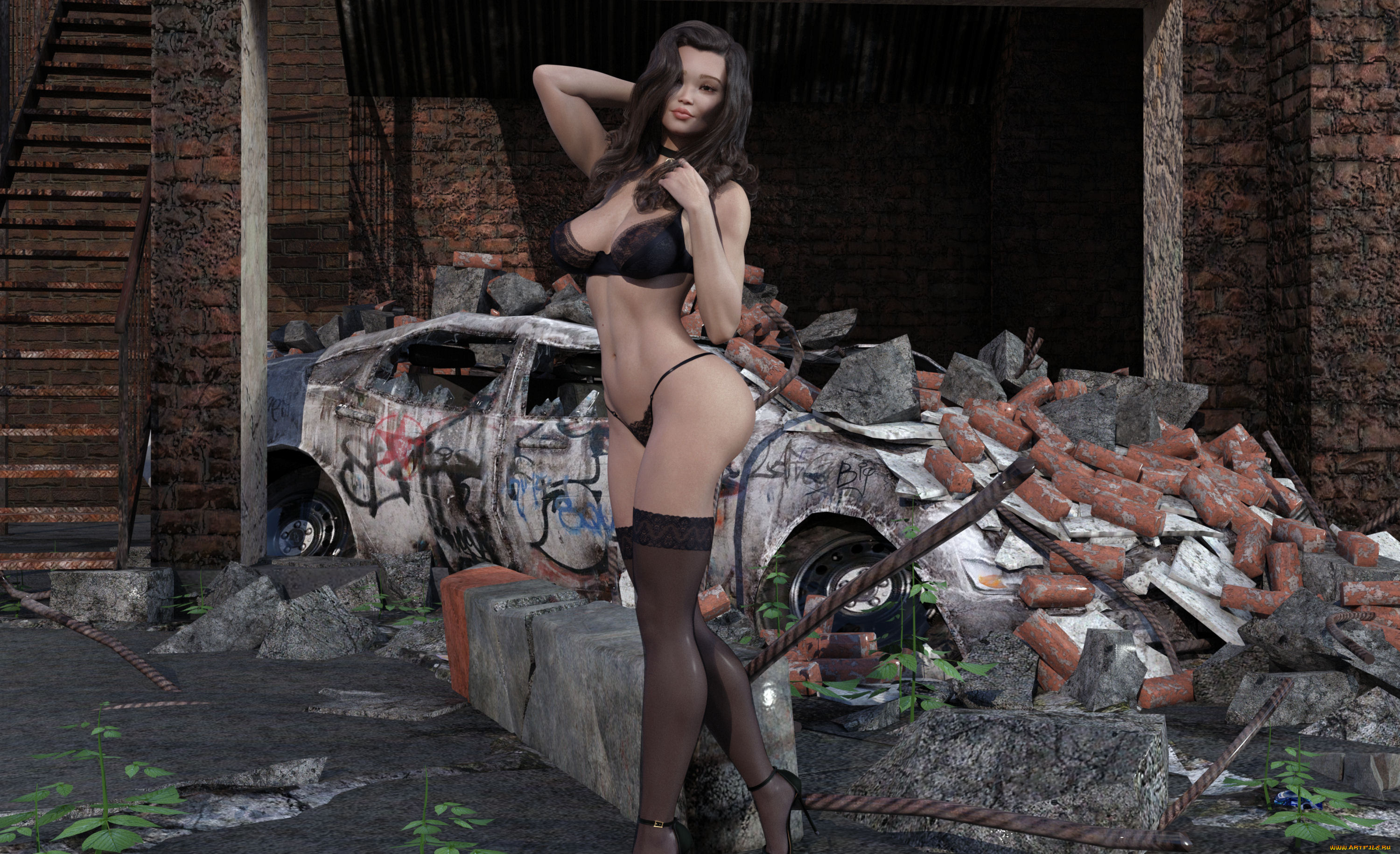 3д, графика, люди, , people, взгляд, фон, девушка