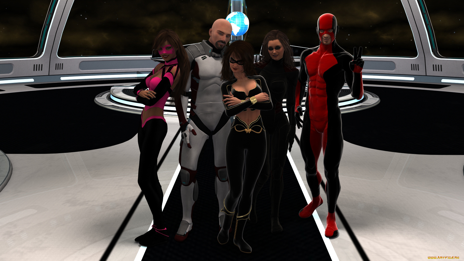 3д, графика, фантазия, , fantasy, девушки, взгляд, фон