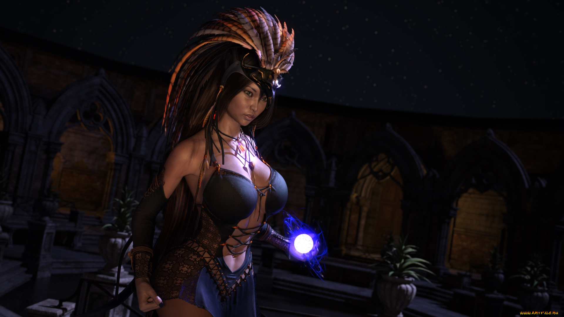 3д, графика, фантазия, , fantasy, взгляд, фон, девушка