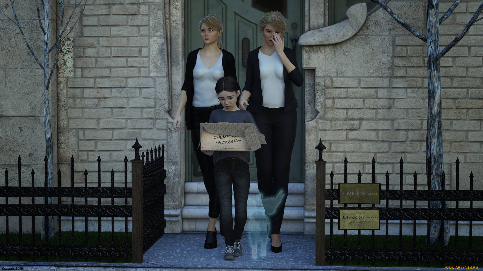 3д, графика, люди, , people, фон, взгляд, девушки