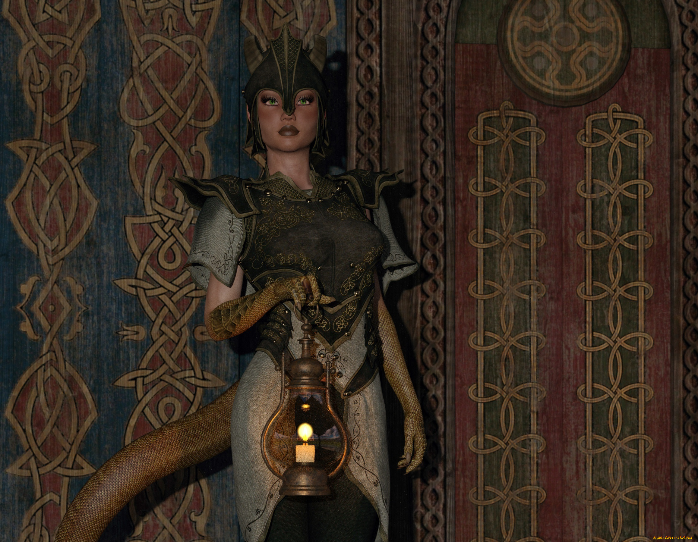 3д, графика, фантазия, , fantasy, фон, взгляд, девушка