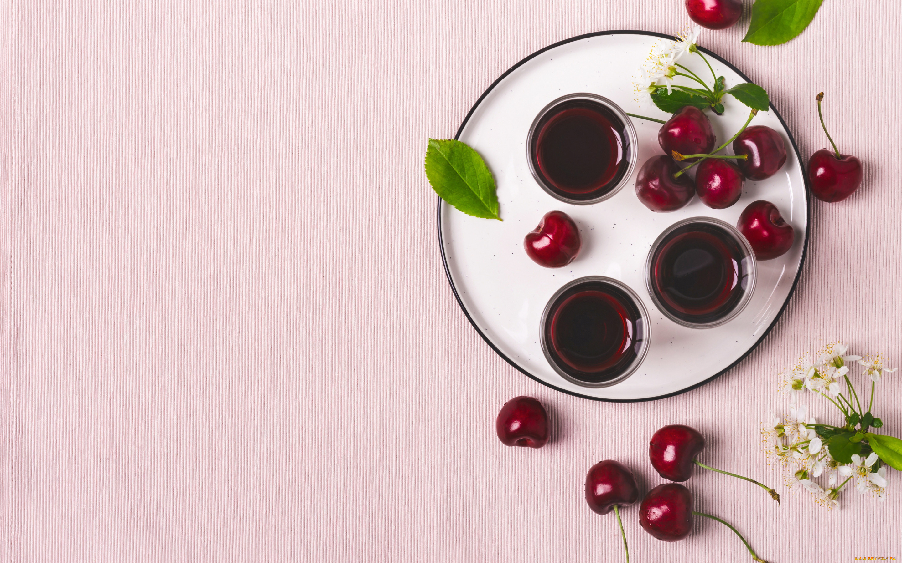 еда, напитки, вишня, поднос, ликер