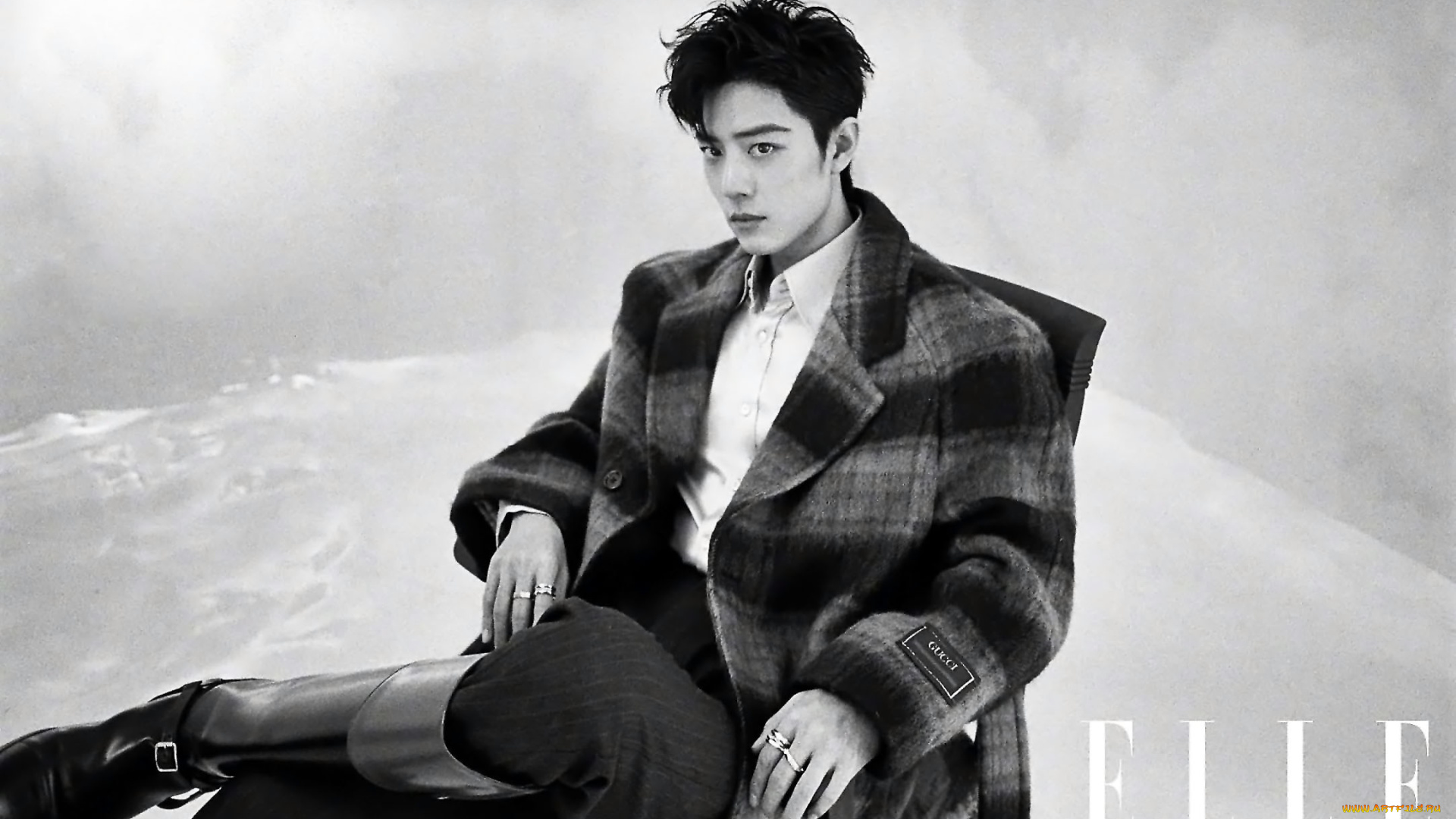 мужчины, xiao, zhan, актер, пальто, сапоги, кресло