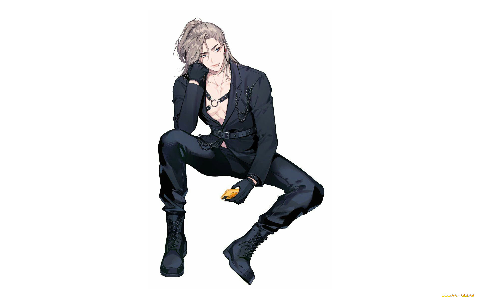 аниме, unknown, , другое, , парень, телефон