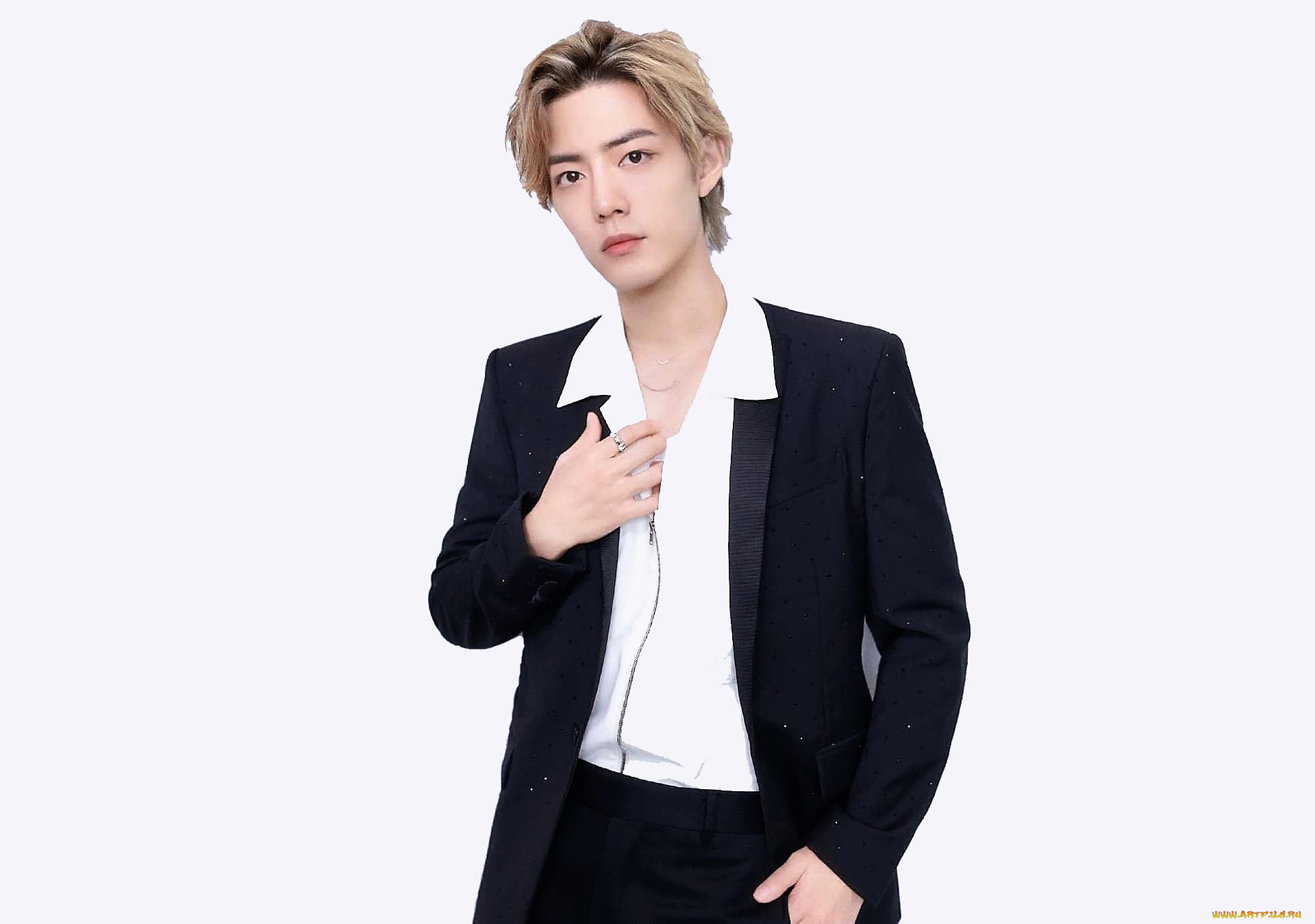 мужчины, xiao, zhan, актер, блондин, пиджак