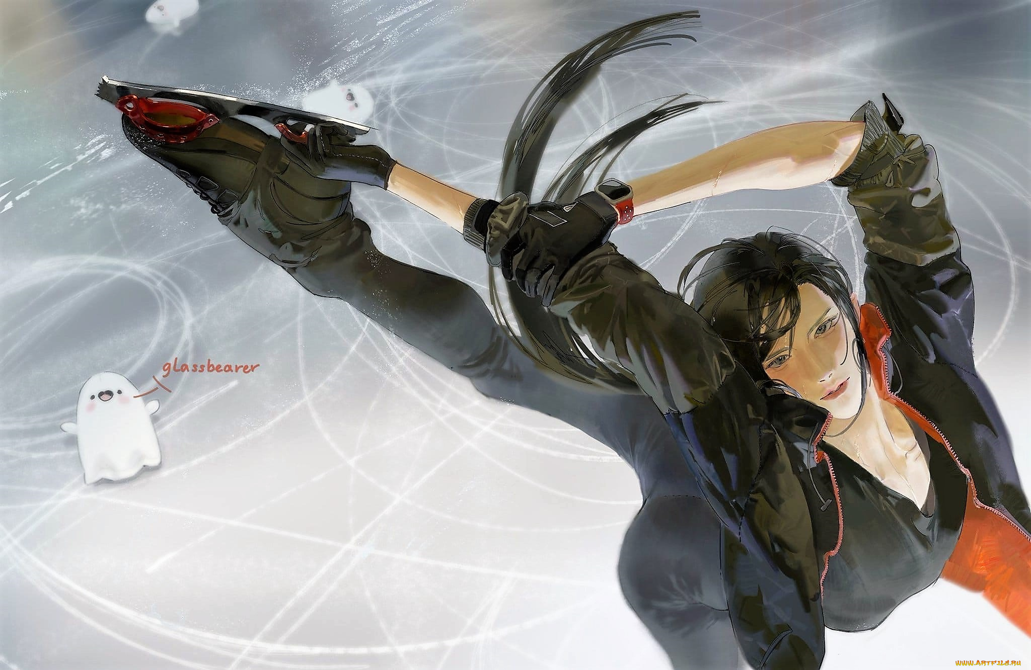 аниме, mo, dao, zu, shi, вэй, усянь, лед, коньки, фигурное, катание