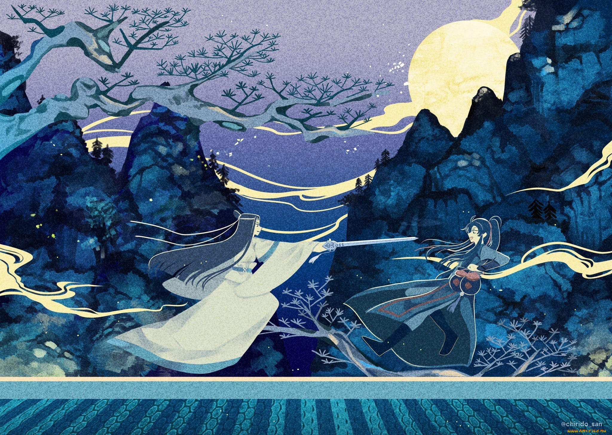 аниме, mo, dao, zu, shi, вэй, усянь, лань, ванцзы, крыша