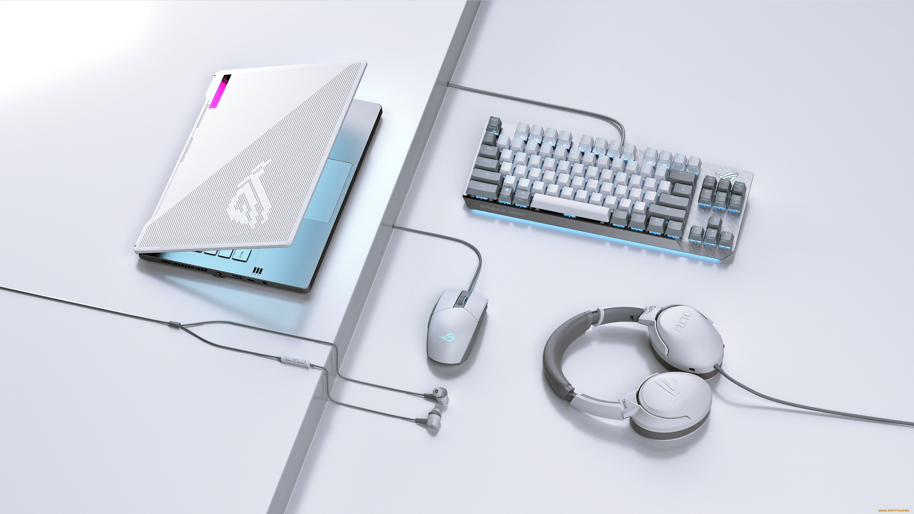 asus, компьютеры, наушники, wallpaper, клавиатура, ноутбук, электроника, hi, tech, rog, гаджеты, мышка, компьютерная, фон, дисплея