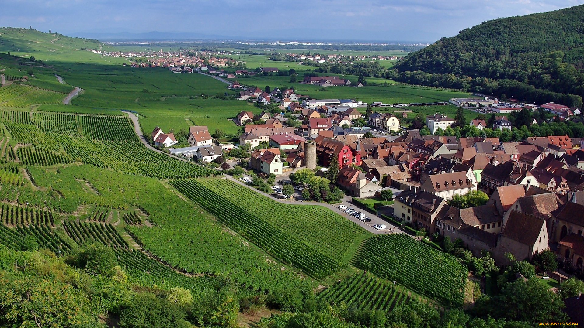 kaysersberg, alsace, france, города, -, панорамы