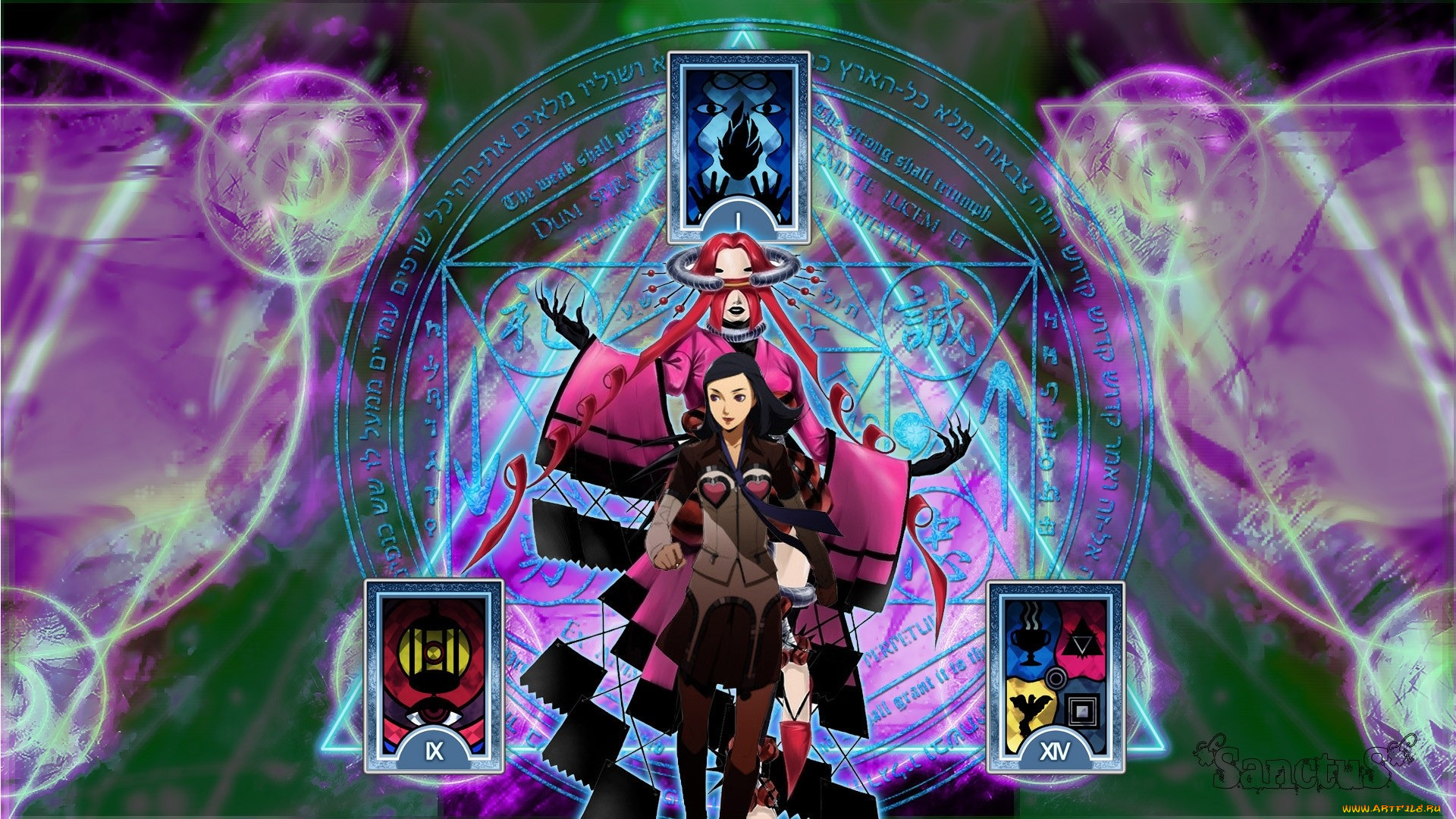 видео, игры, shin, megami, tensei, , persona, 4, персонажи, печати, таро, магия