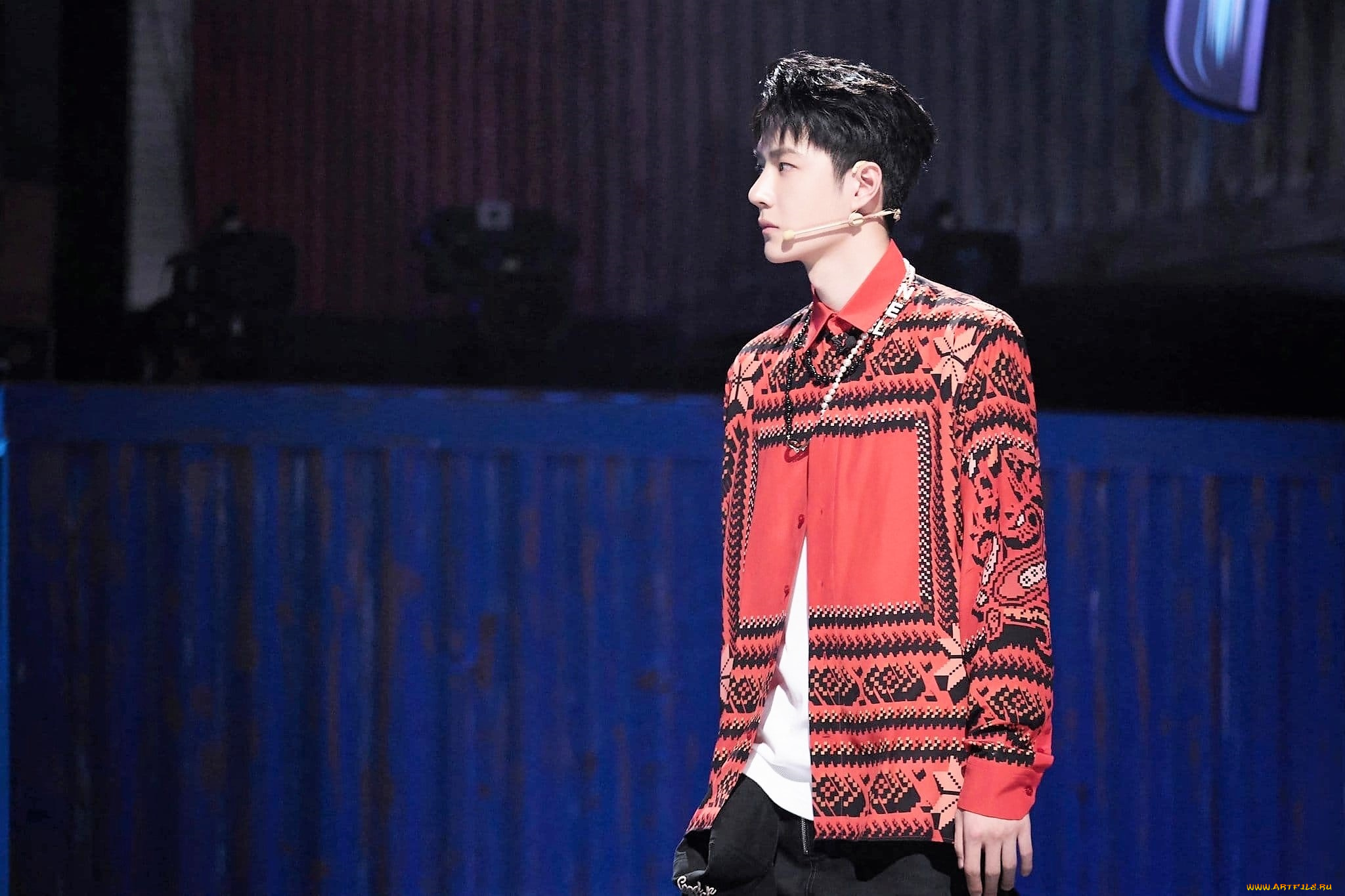 мужчины, wang, yi, bo, актер, футболка, рубашка