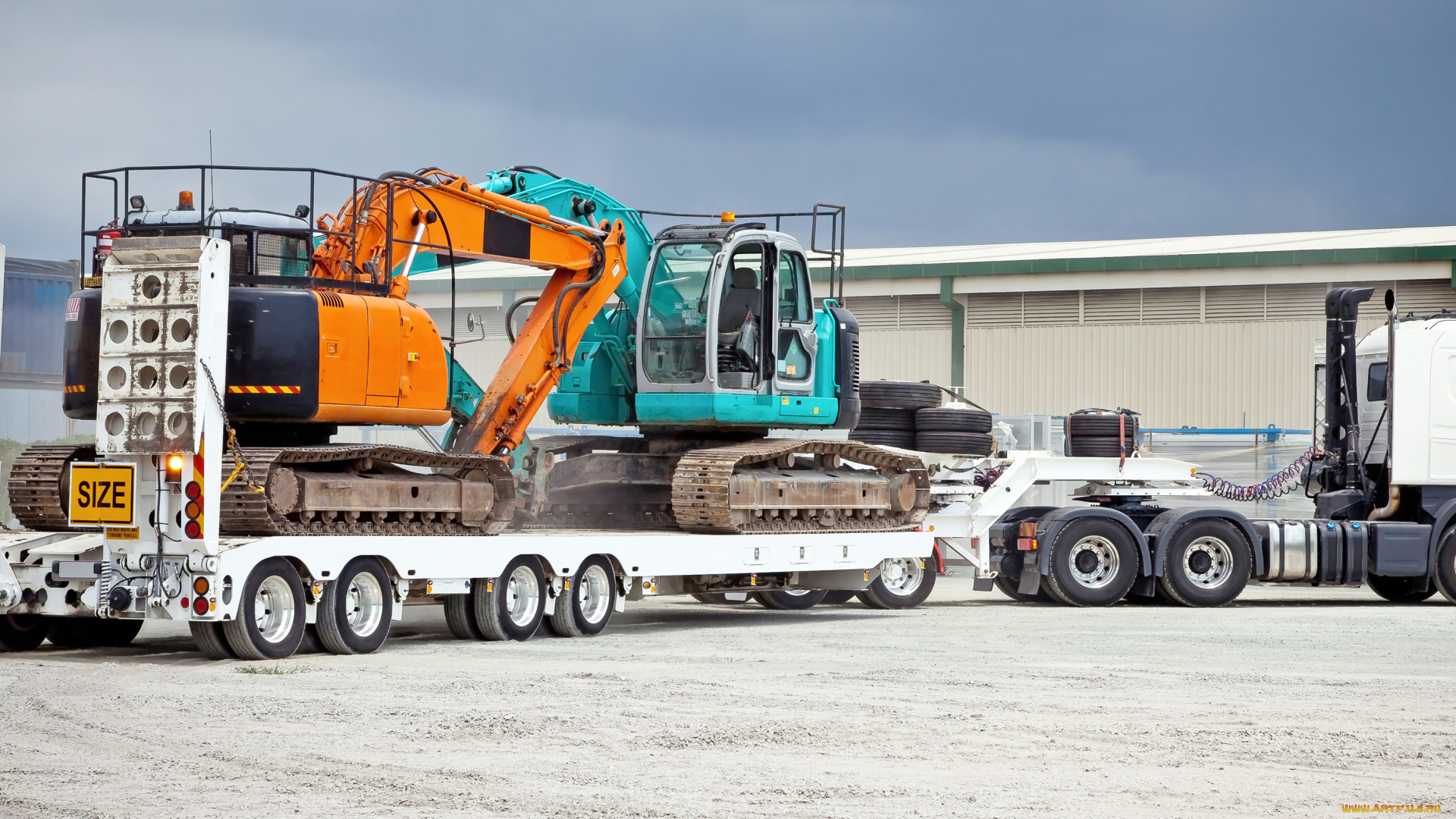 автомобили, грузовики, перевозка, негабаритных, грузов