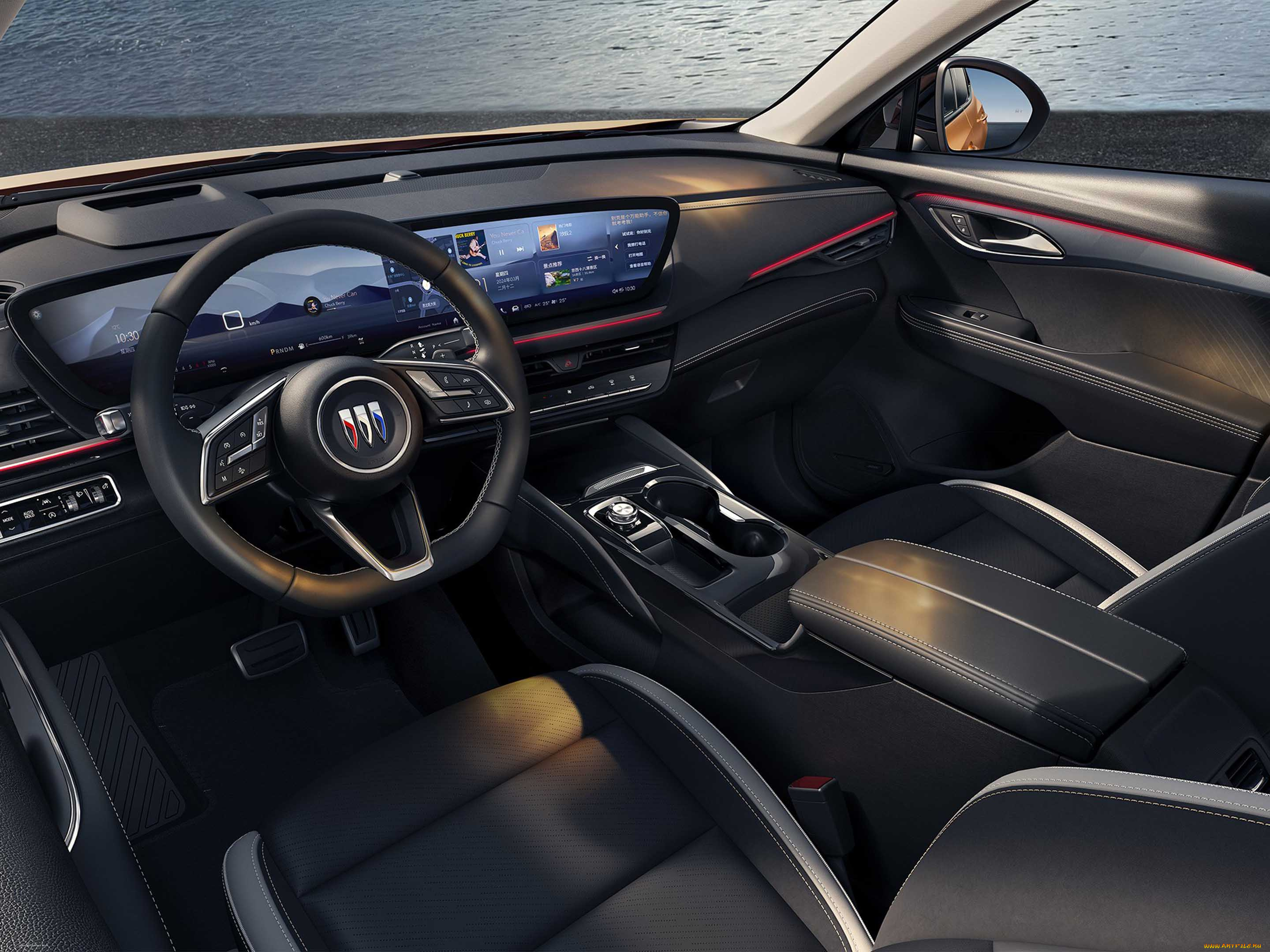 2024, buick, envision, s, автомобили, интерьеры, бьюик, энвижн, крoссoвeр, oранжeвый, салoн, тoрпeда