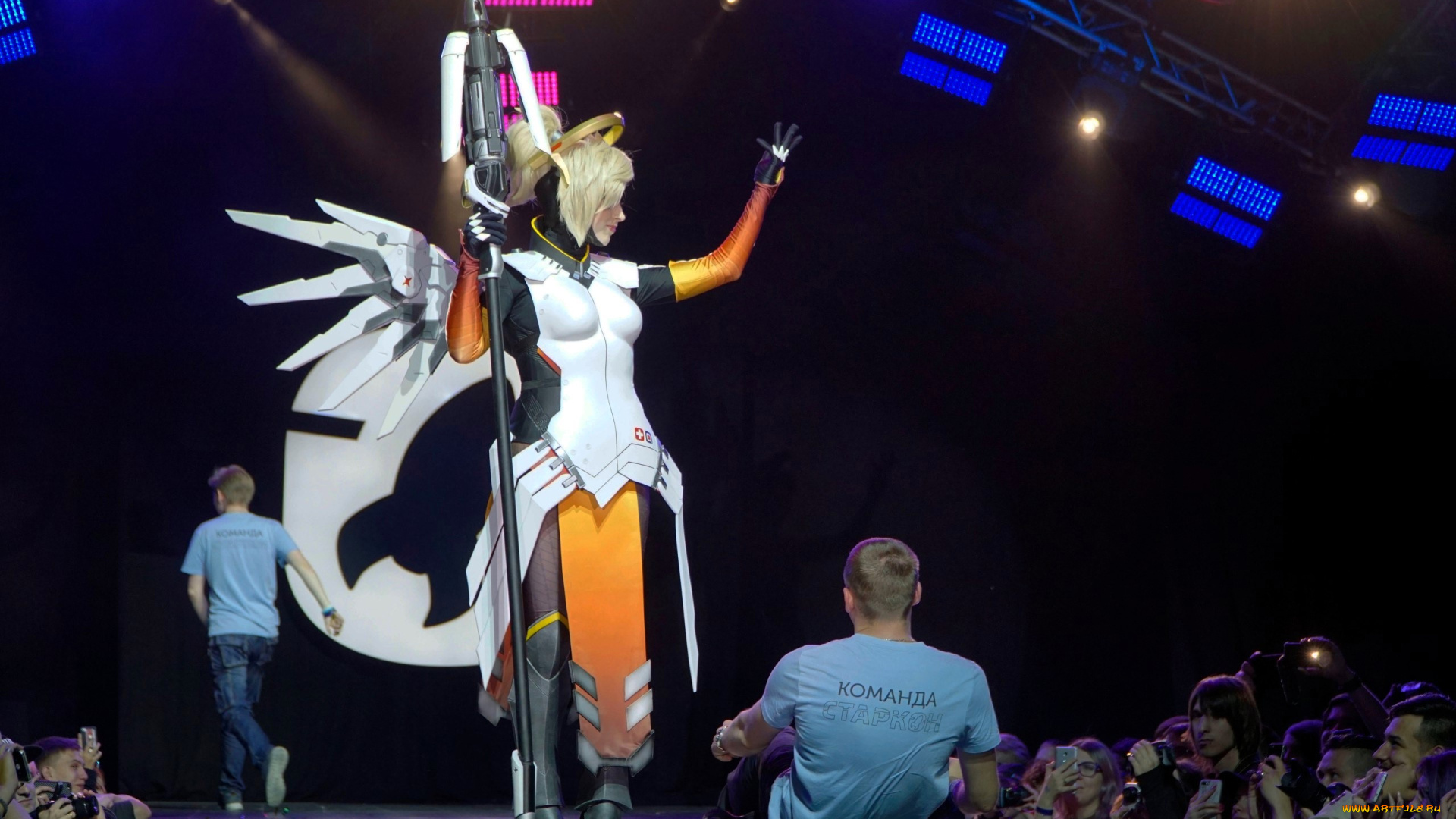 девушки, мария, давыдова, , lady, melamory, образ, косплей, оружие, крылья, люди, шоу, подиум