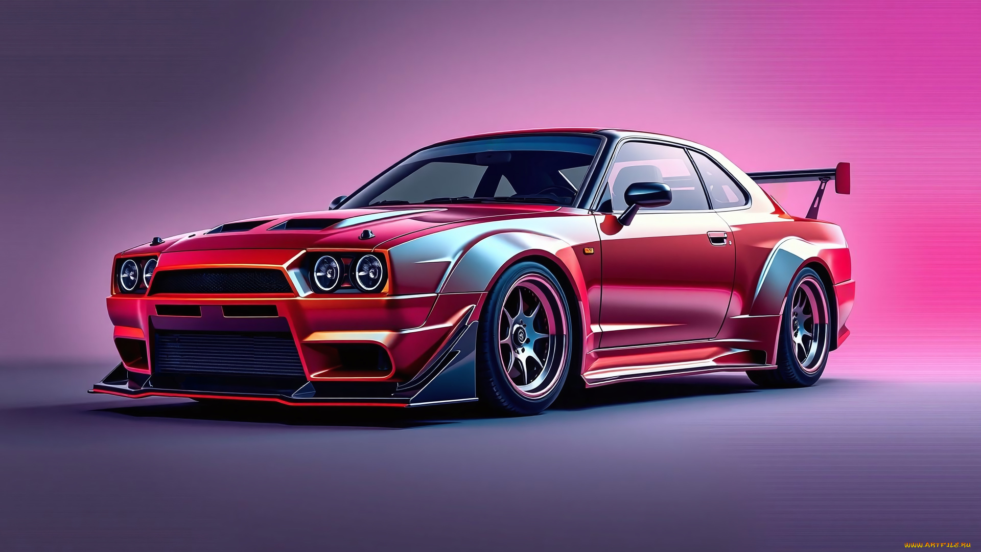 спорткар, автомобили, 3д, красный, красивый, спортивный, автомобиль