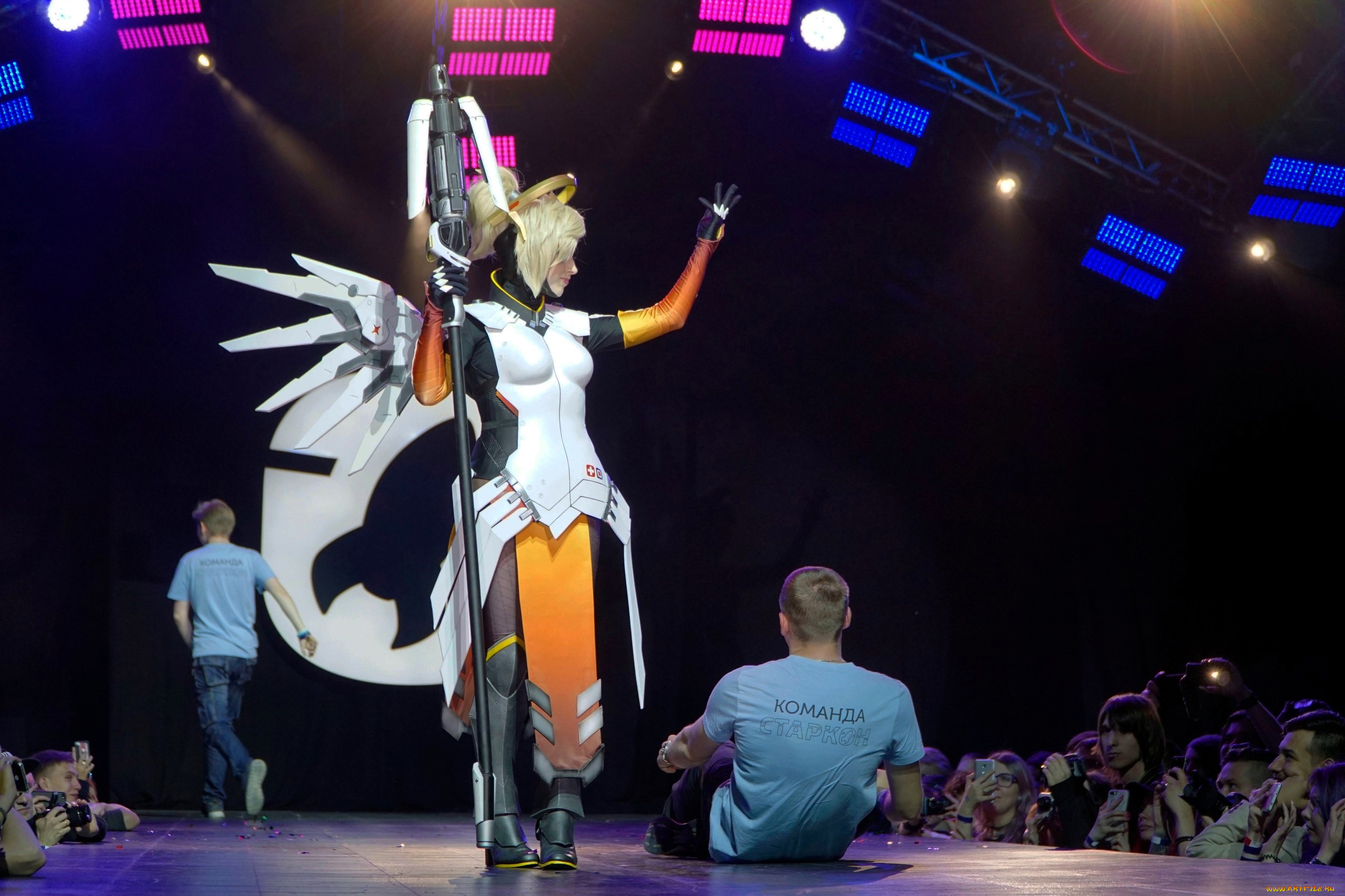 девушки, мария, давыдова, , lady, melamory, образ, косплей, оружие, крылья, люди, шоу, подиум