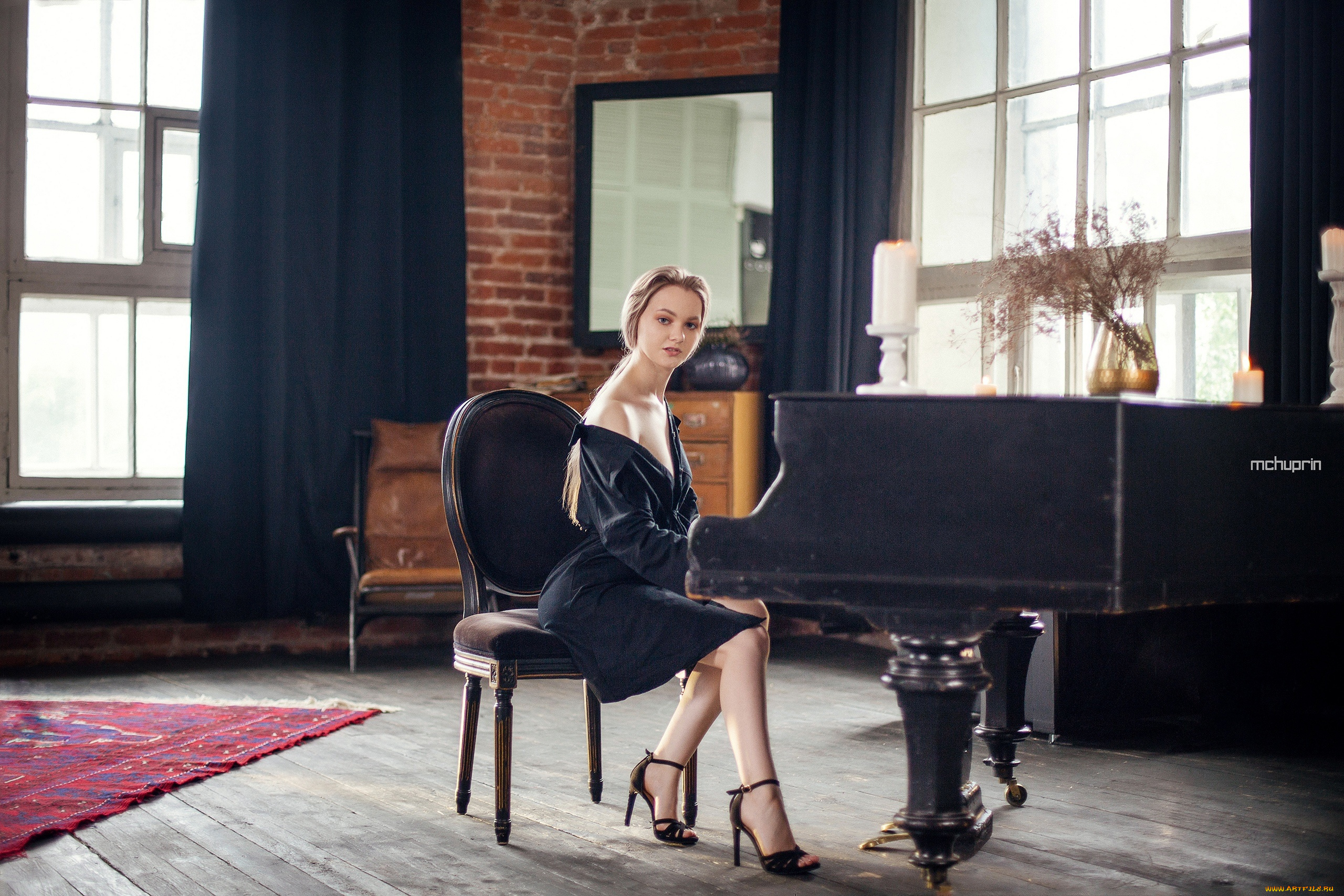 девушки, -, блондинки, , светловолосые, девушка, позирует, максим, чуприн