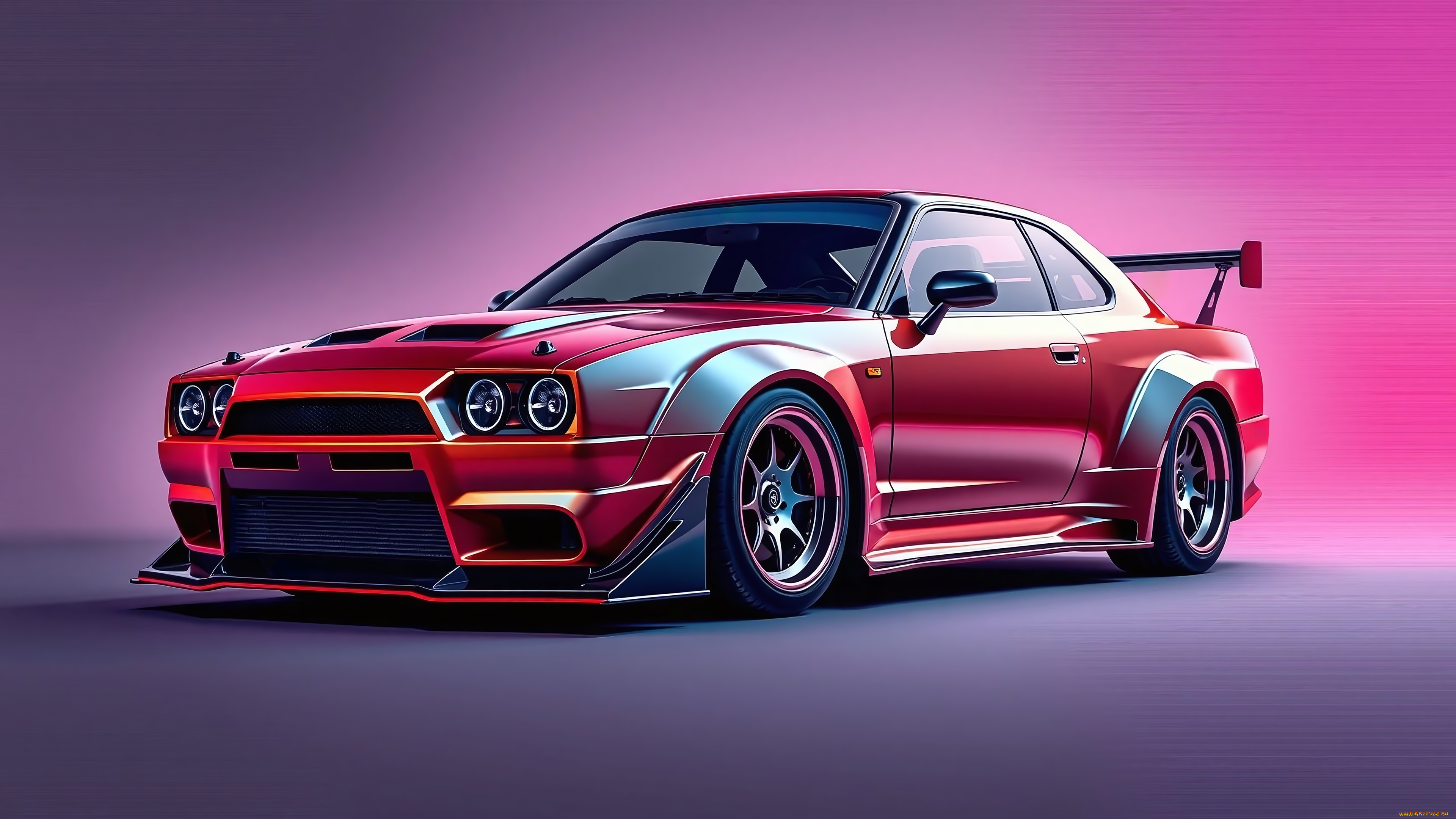 спорткар, автомобили, 3д, красный, красивый, спортивный, автомобиль