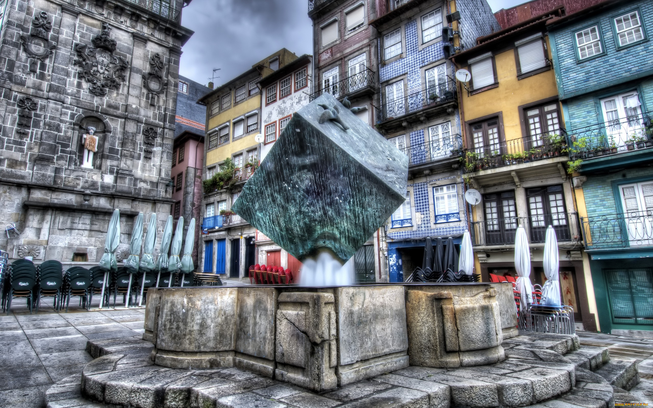 города, фонтаны