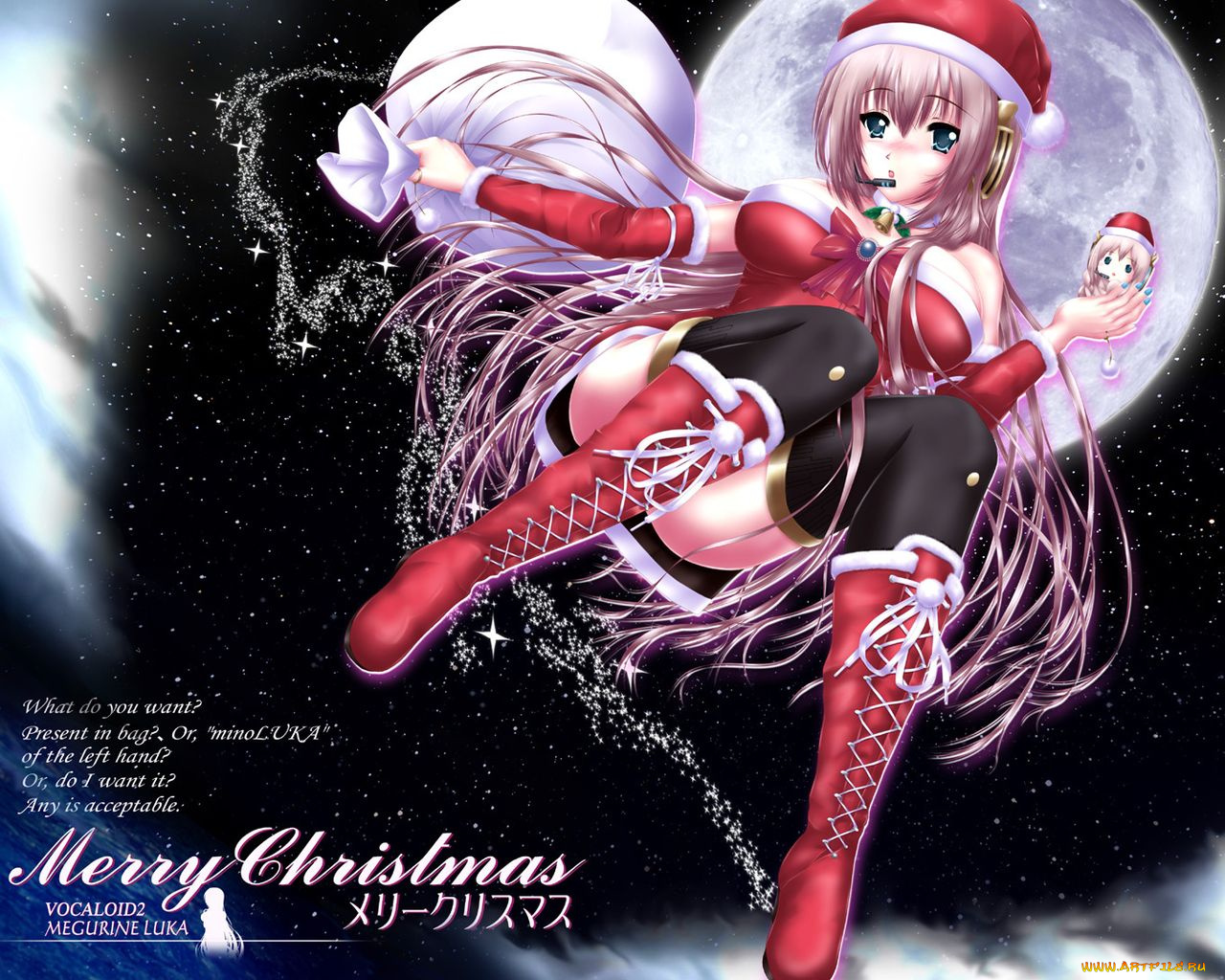 аниме, merry, chrismas, winter