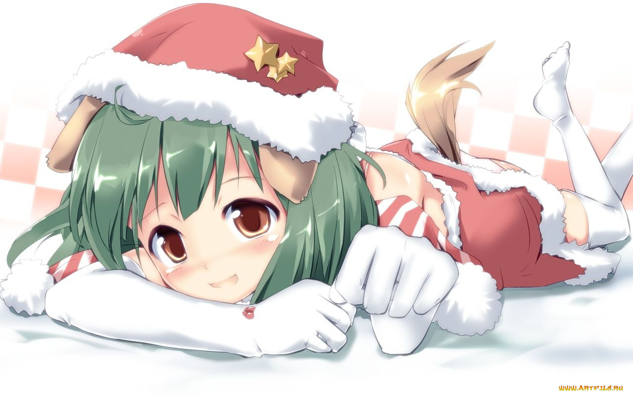 аниме, merry, chrismas, winter