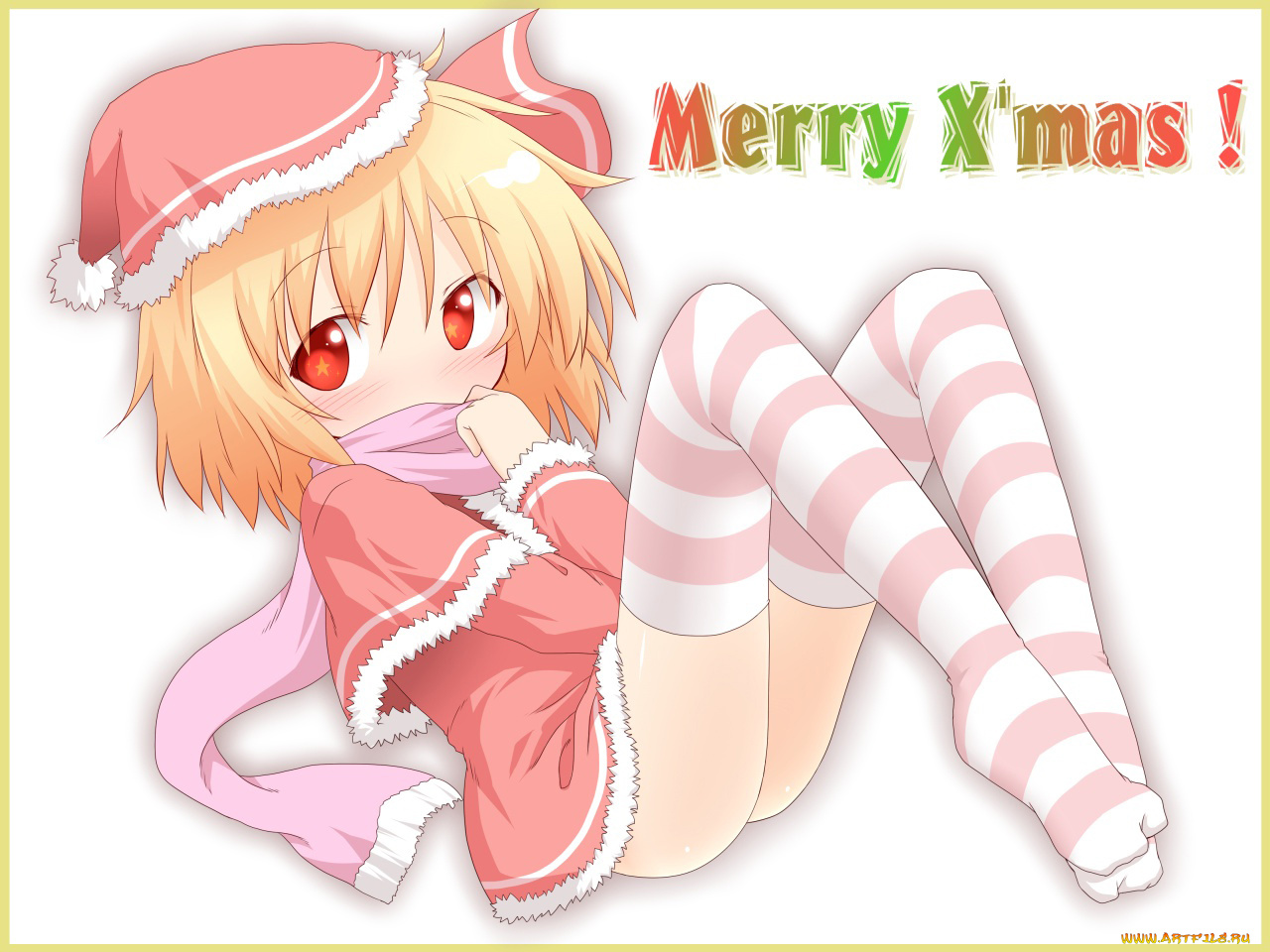 аниме, merry, chrismas, winter