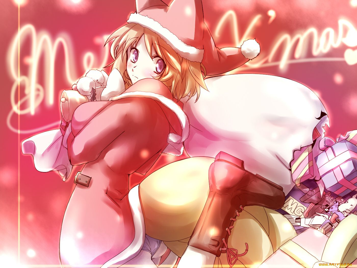 аниме, merry, chrismas, winter