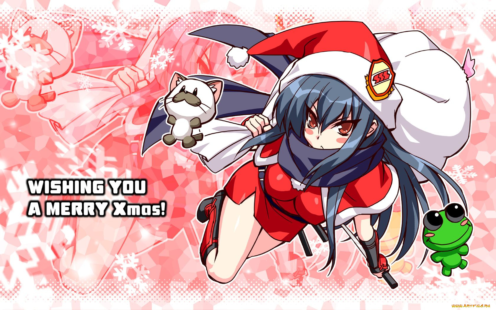 аниме, merry, chrismas, winter