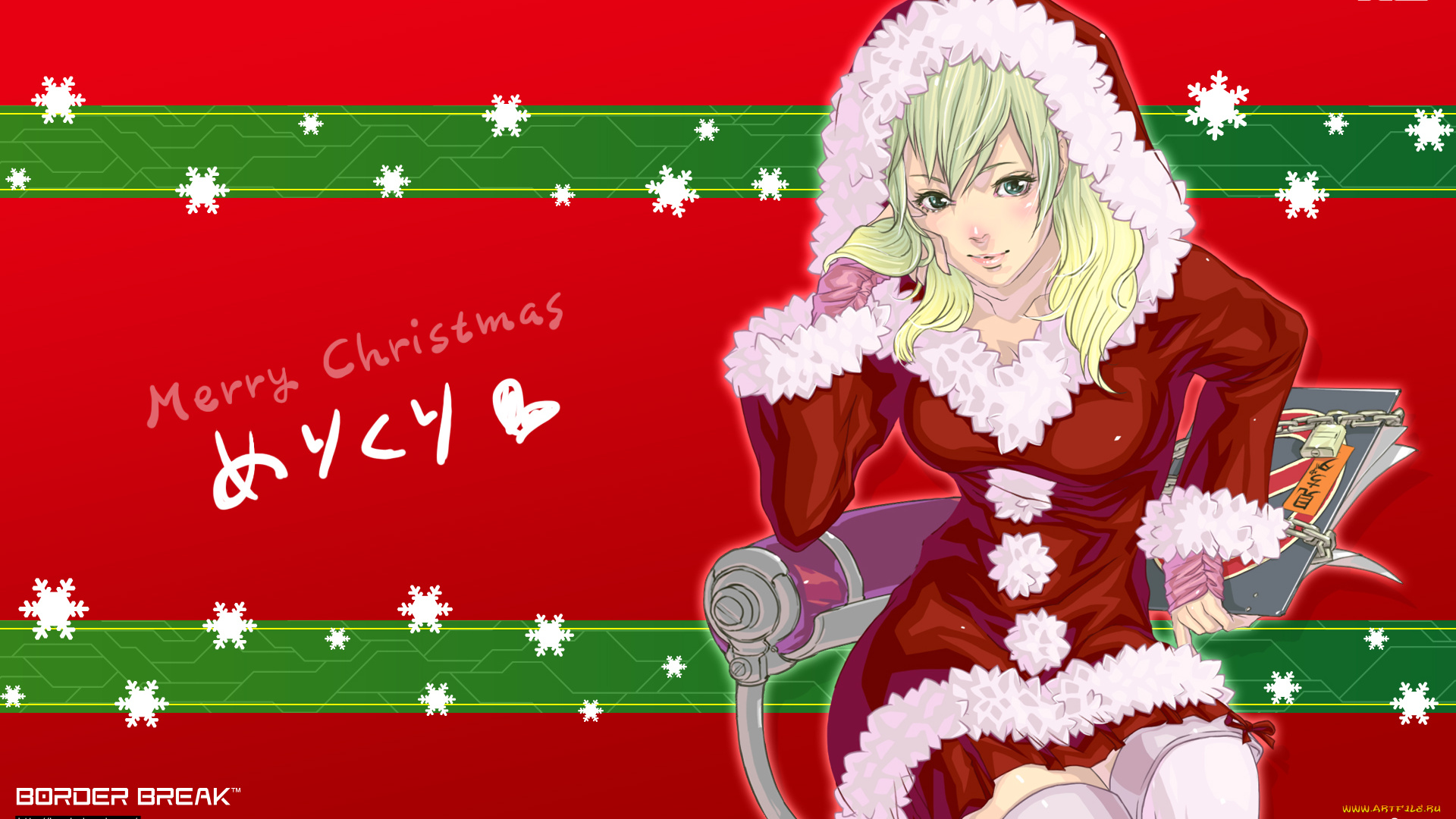 аниме, merry, chrismas, winter