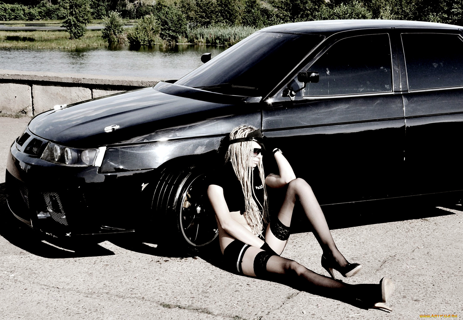 автомобили, авто, девушками