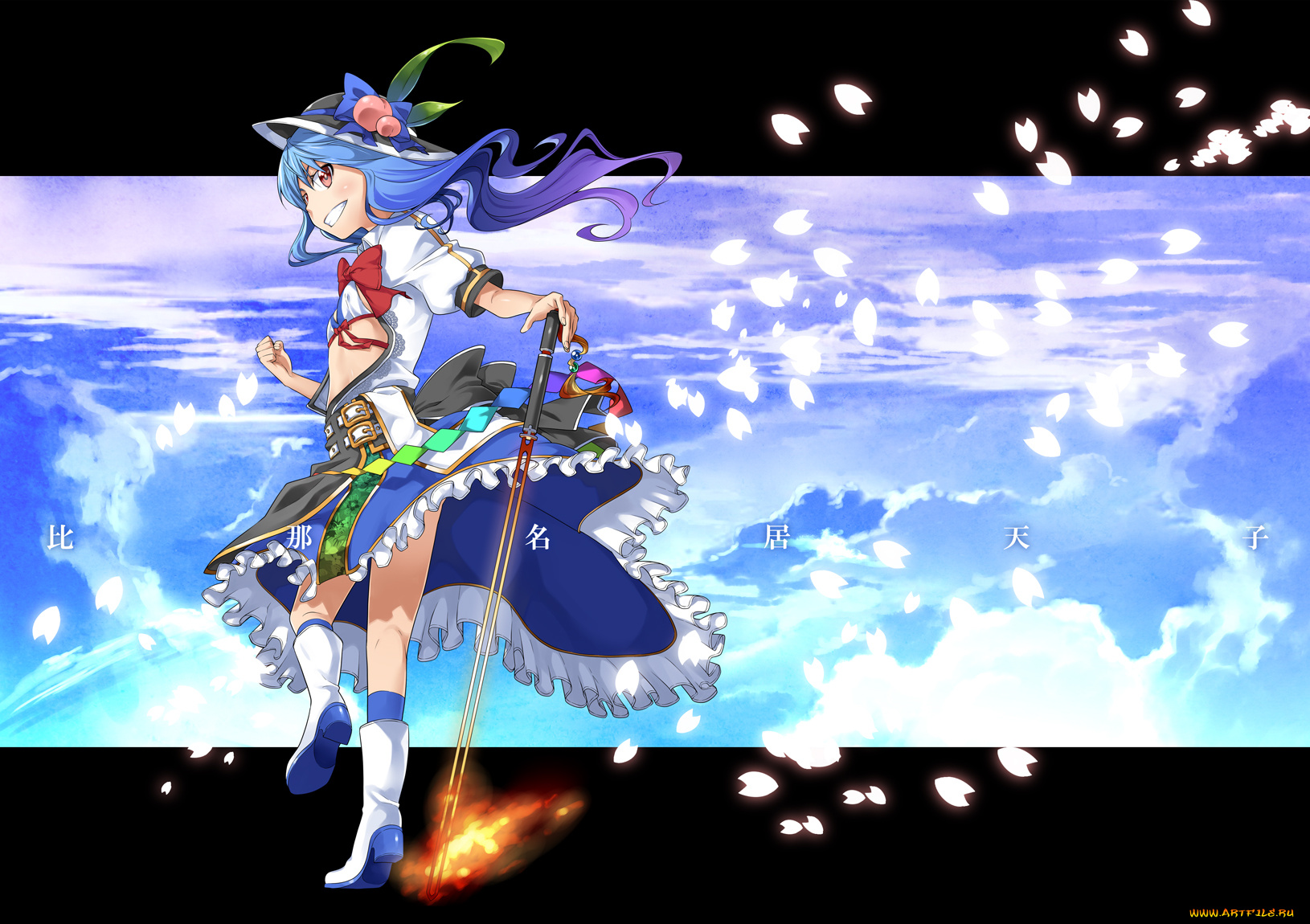 hinanawi, tenshi, аниме, touhou