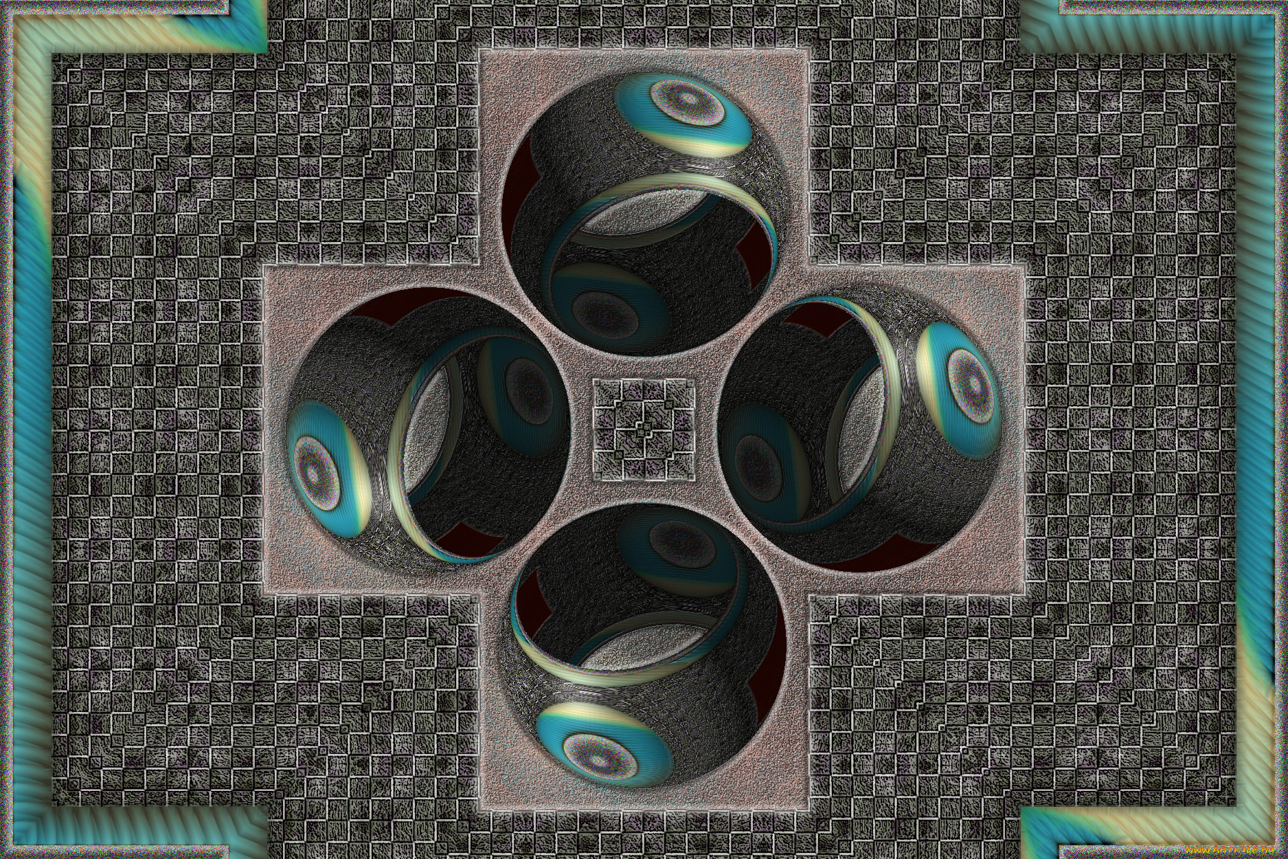 3д, графика, fractal, фракталы, узор, фон