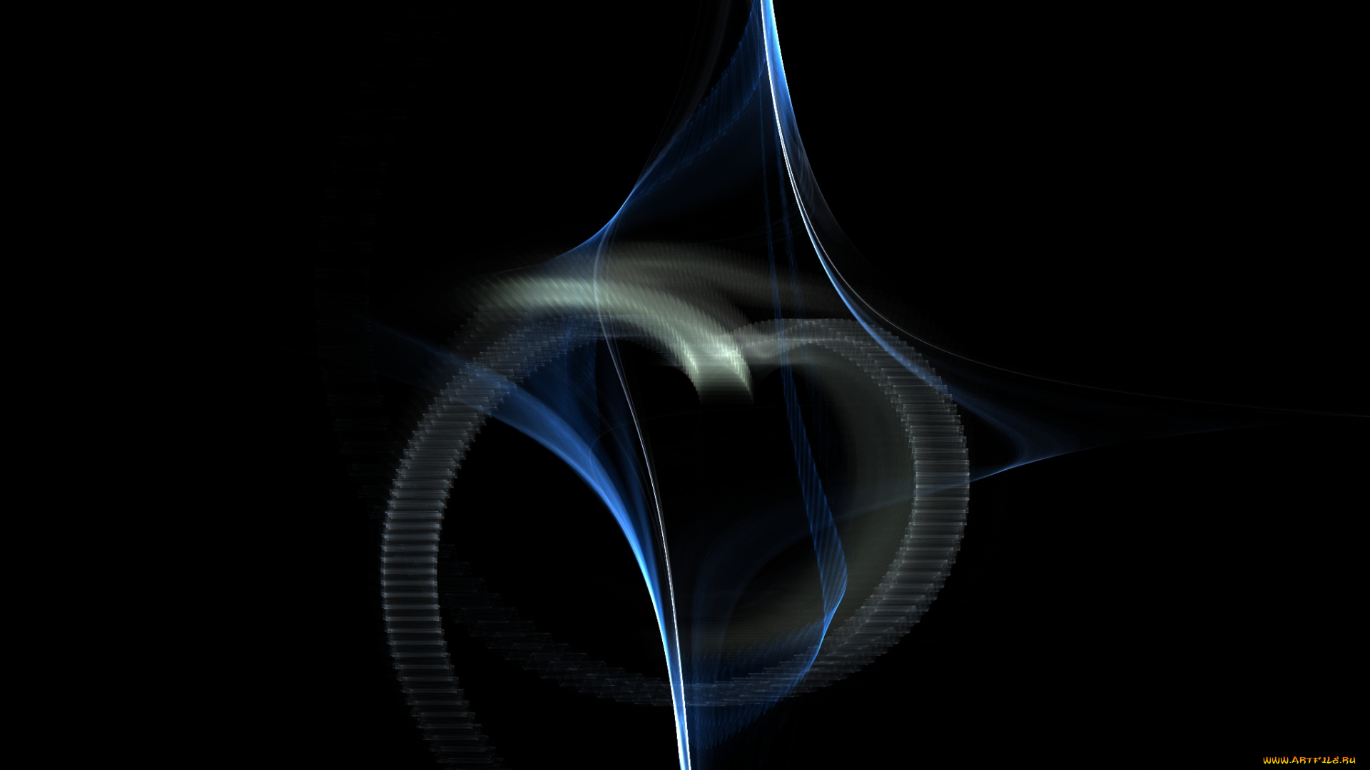 3д, графика, fractal, фракталы, темный, линии, фон