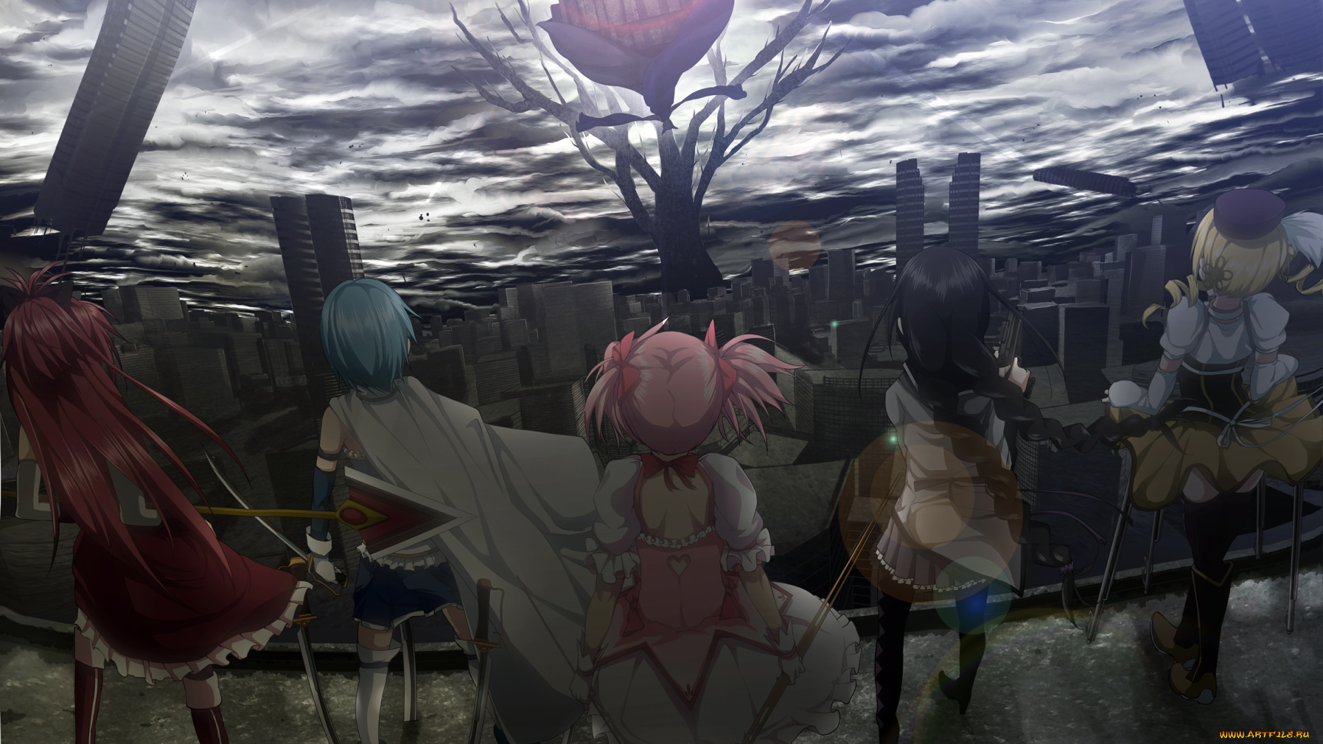 аниме, mahou, shoujo, madoka, magika, sakura, kyouko, kaname, akemi, homura, tomoe, mami, miki, sayaka, magica