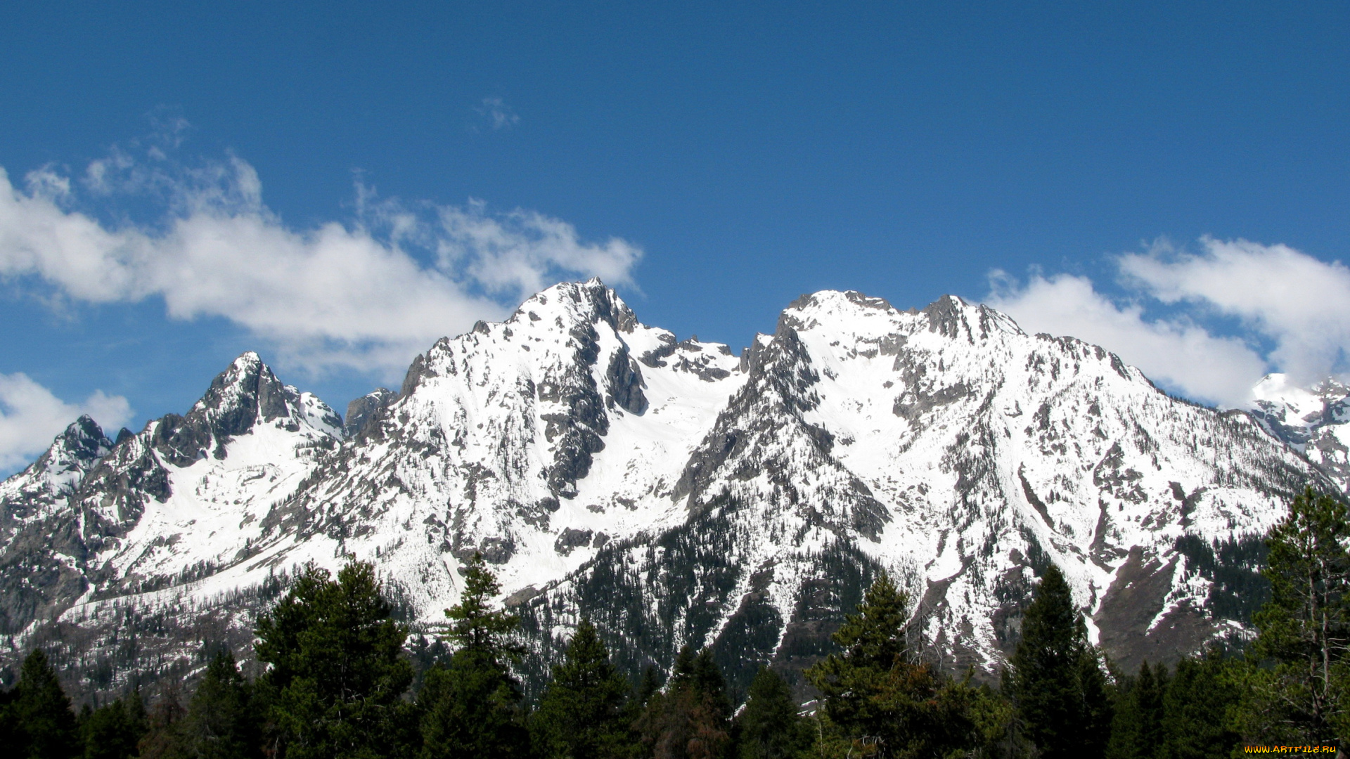 природа, горы, wyoming, grand, teton, usa