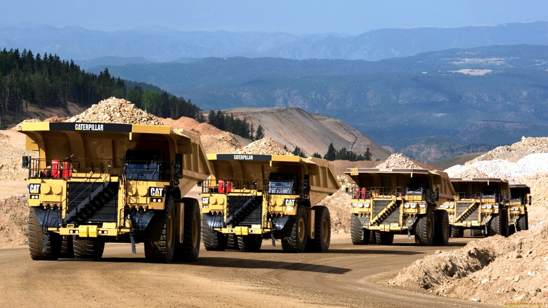 техника, строительная, карьерные, самосвалы, caterpillar
